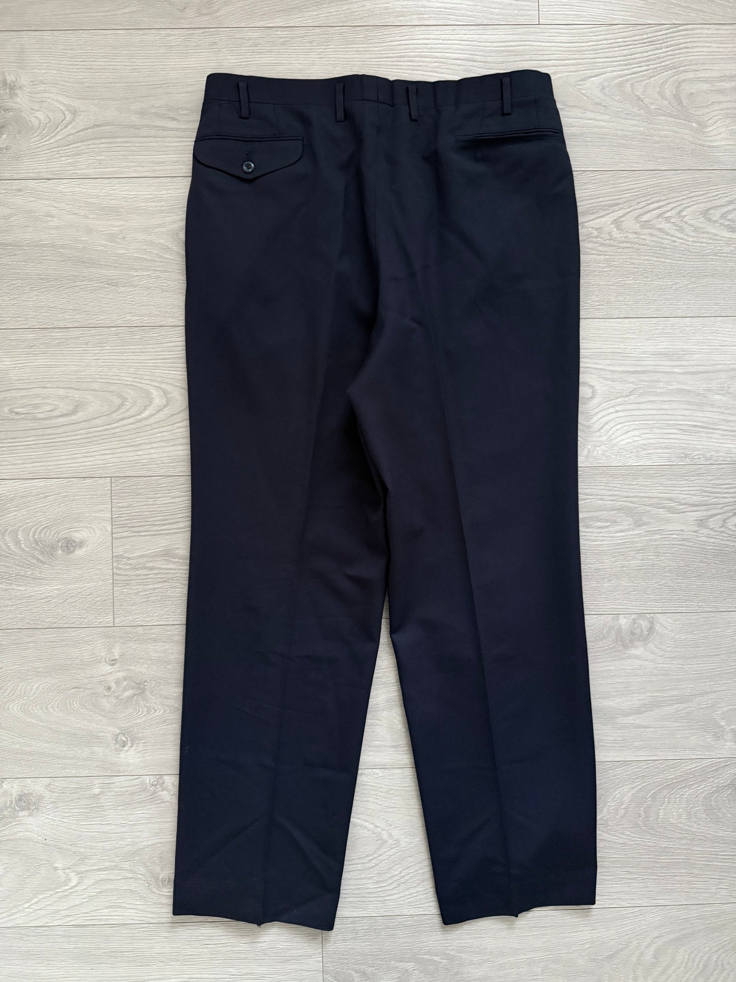 Yves Saint Laurent 1990s Double-Breasted Pleated Wool Suit - Size L Jacket / 34" Waist