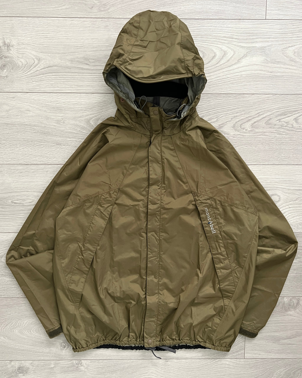Montbell 00s Waterproof Rain Jacket Crocodile Green - Size M