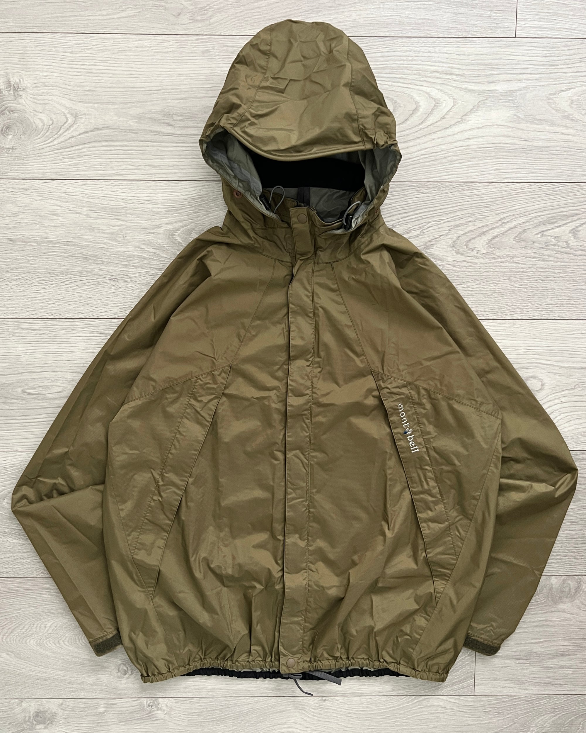 Montbell 00s Waterproof Rain Jacket Crocodile Green - Size M