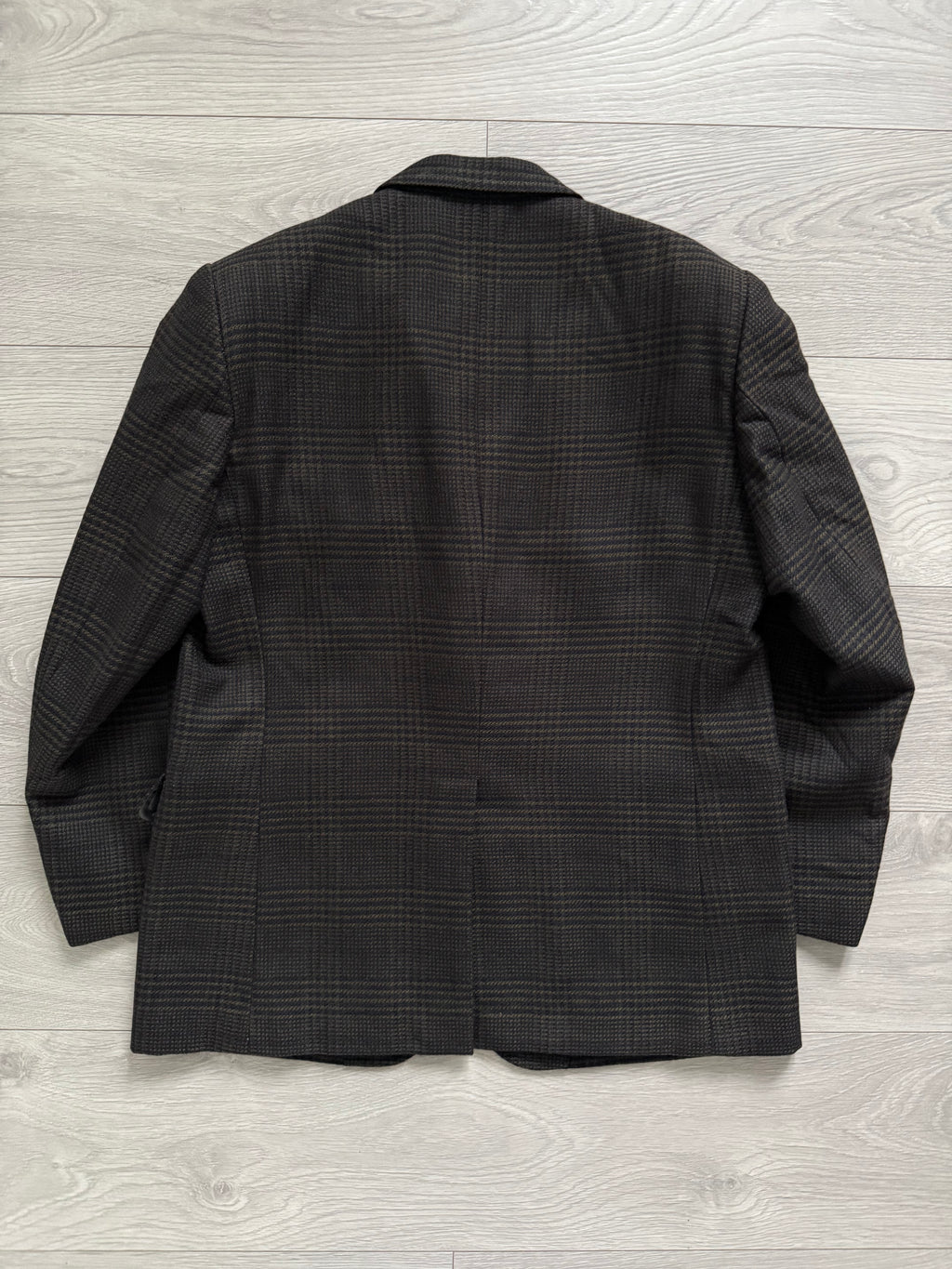 Valentino 1980s 2B Textured Check Wool Sports Jacket Blazer - Size S