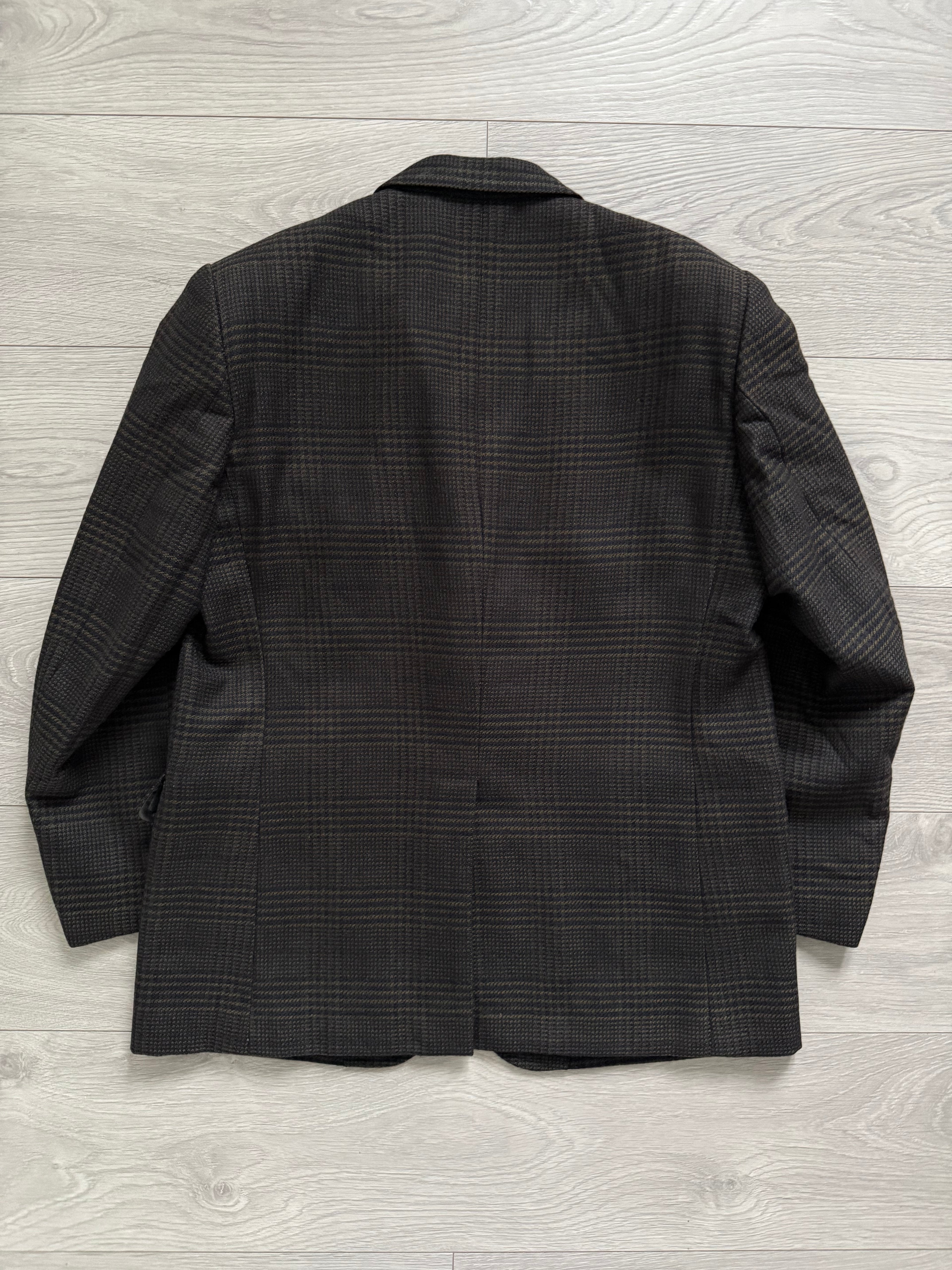 Valentino 1980s 2B Textured Check Wool Sports Jacket Blazer - Size S