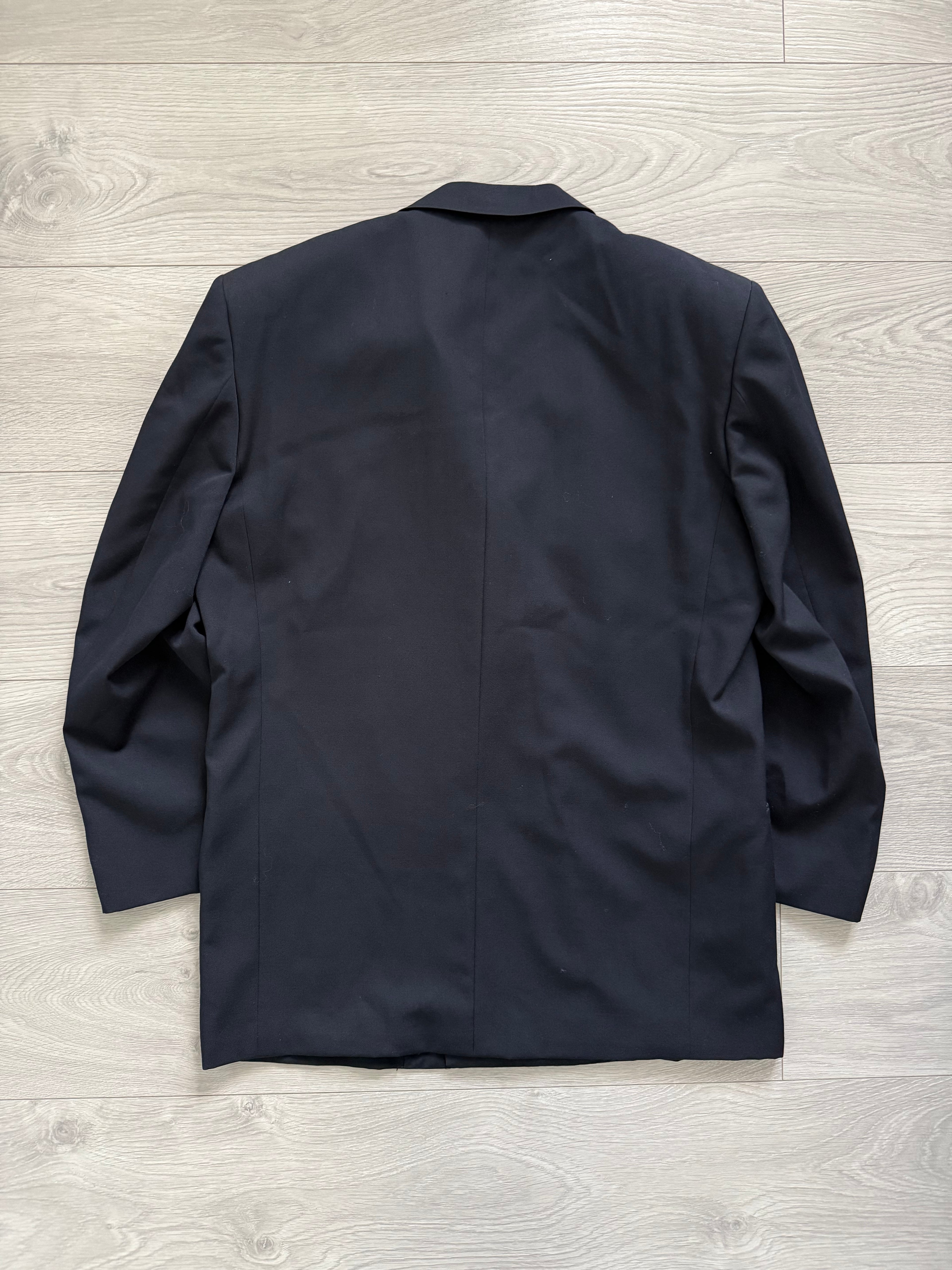 Comme Des Garcons Homme 1992 Double Breasted Pleated Wool Navy Suit - Size M Jacket / 30" Waist