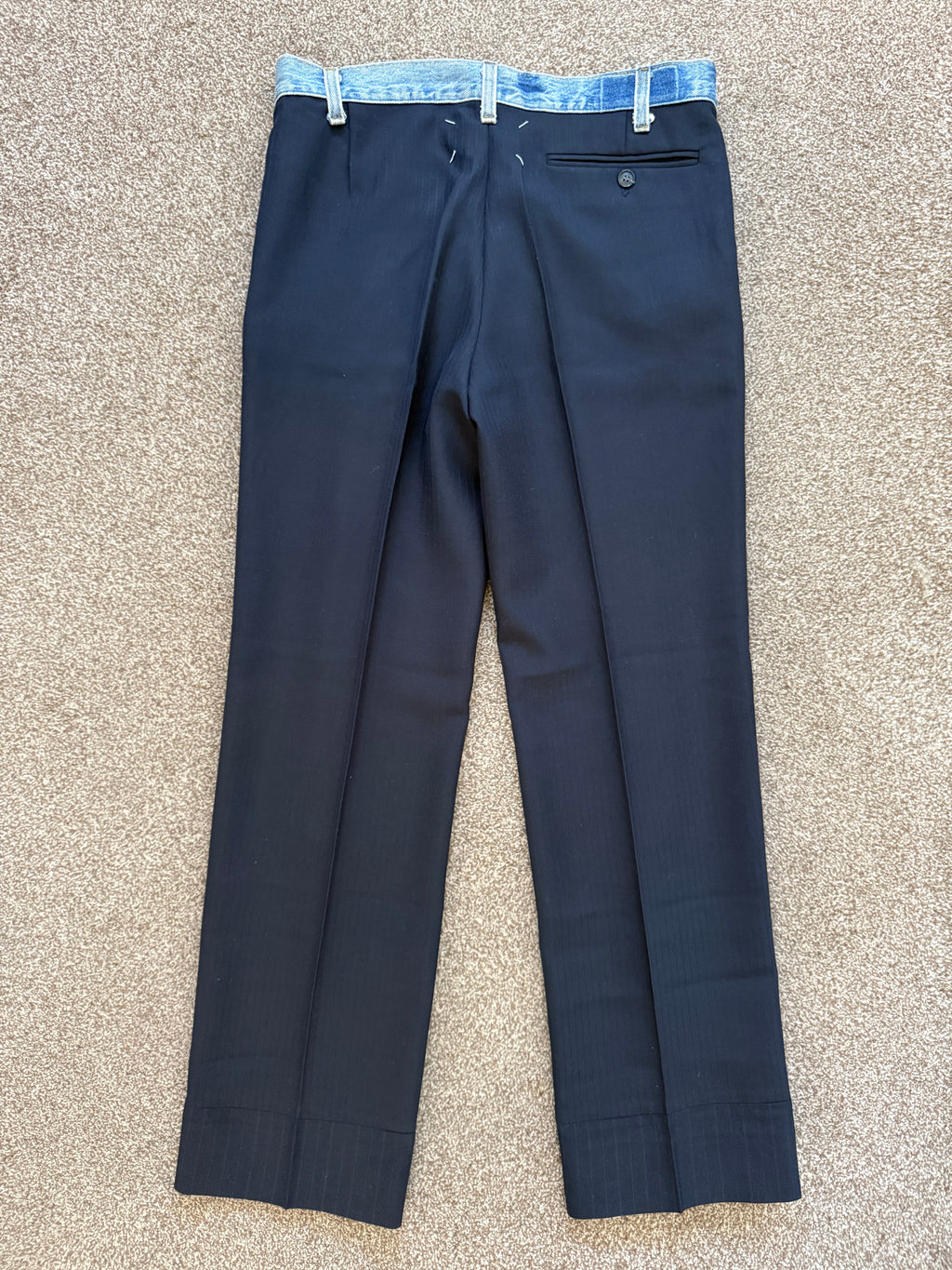 Maison Martin Margiela Artisanal Line (0)(10) SS2004 Re-Worked Denim Waistband Pants - Size 32" Waist