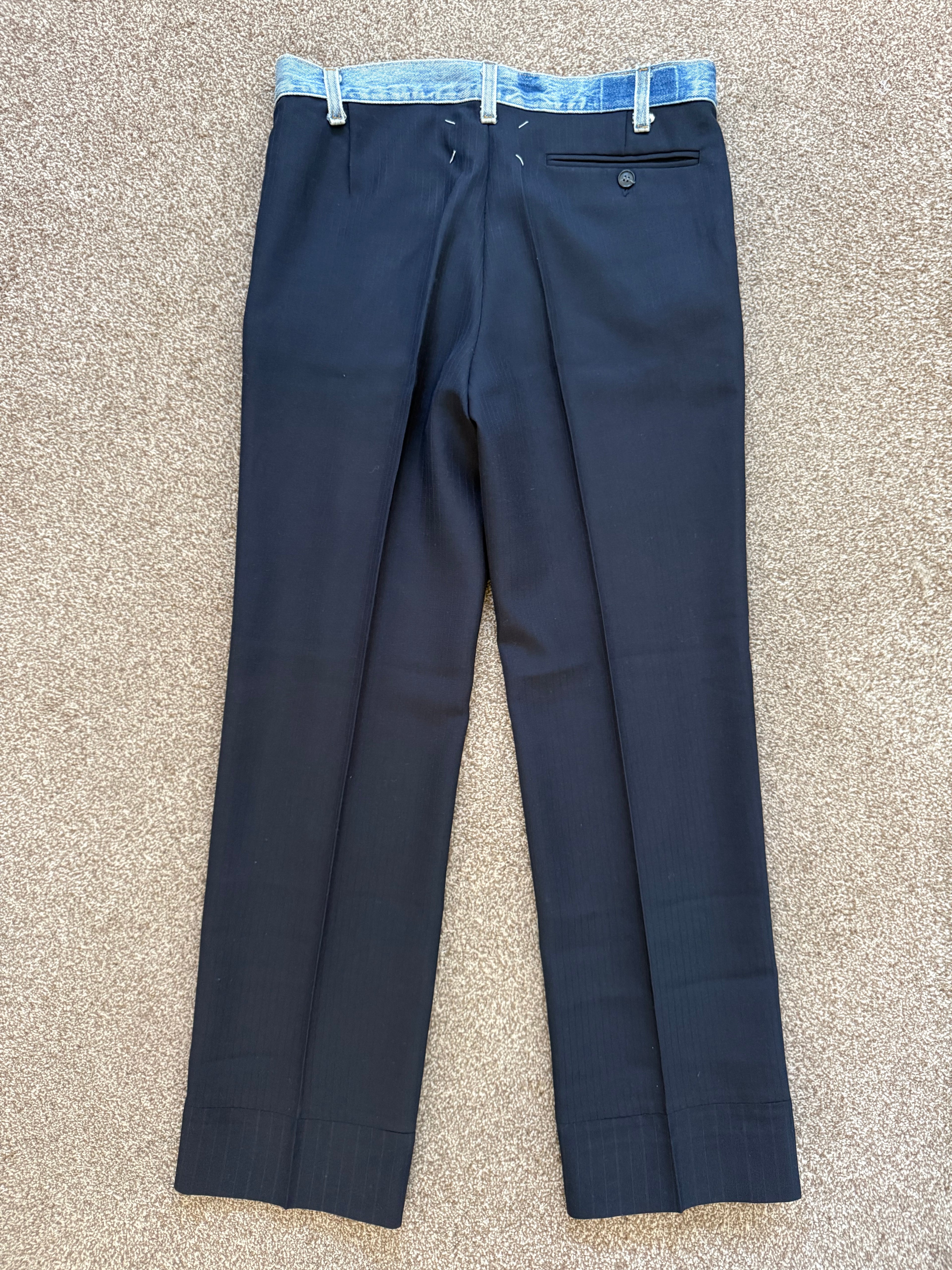 Maison Martin Margiela Artisanal Line (0)(10) SS2004 Re-Worked Denim Waistband Pants - Size 32" Waist