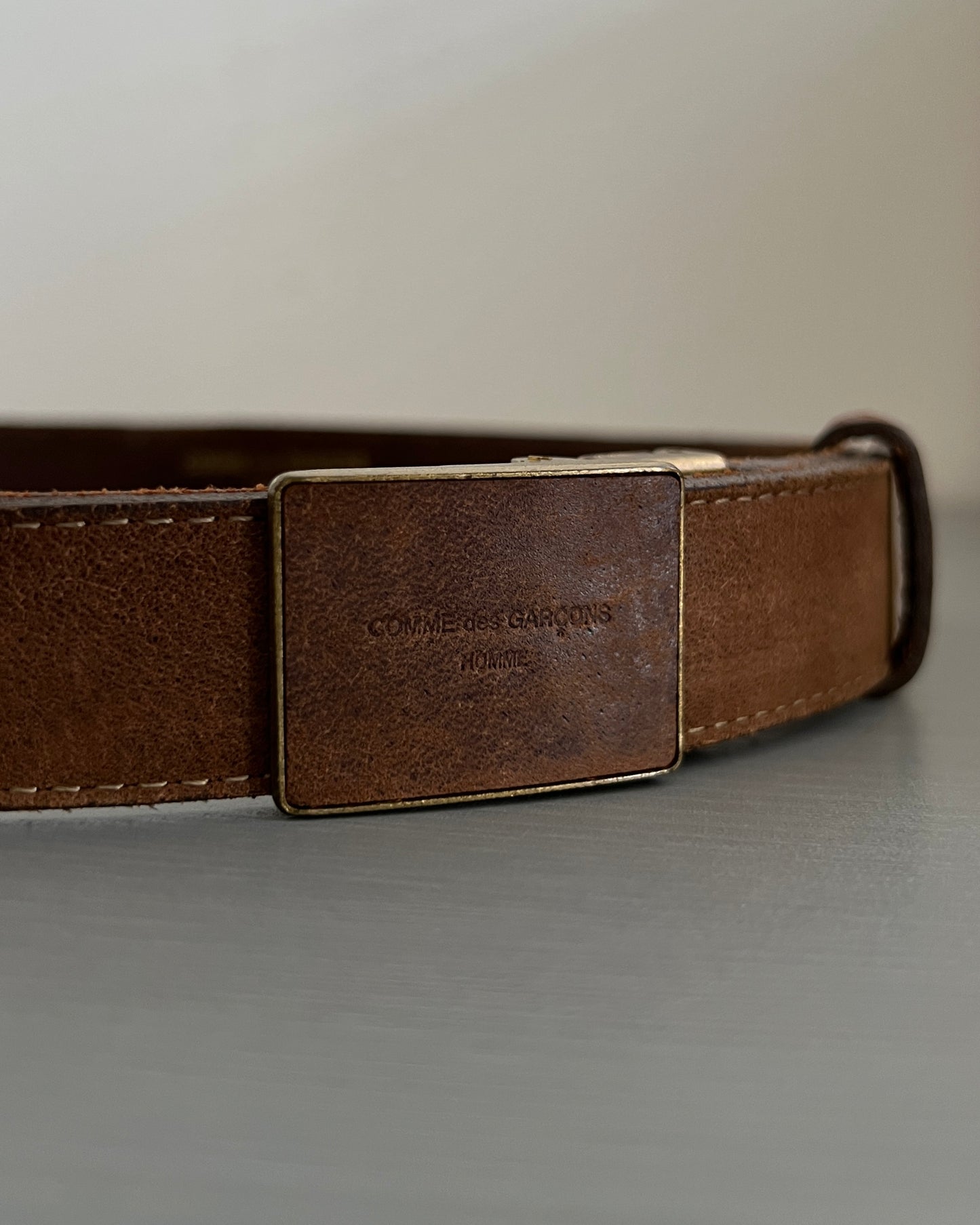 Comme Des Garcons Homme 1990s Leather Belt - One Size