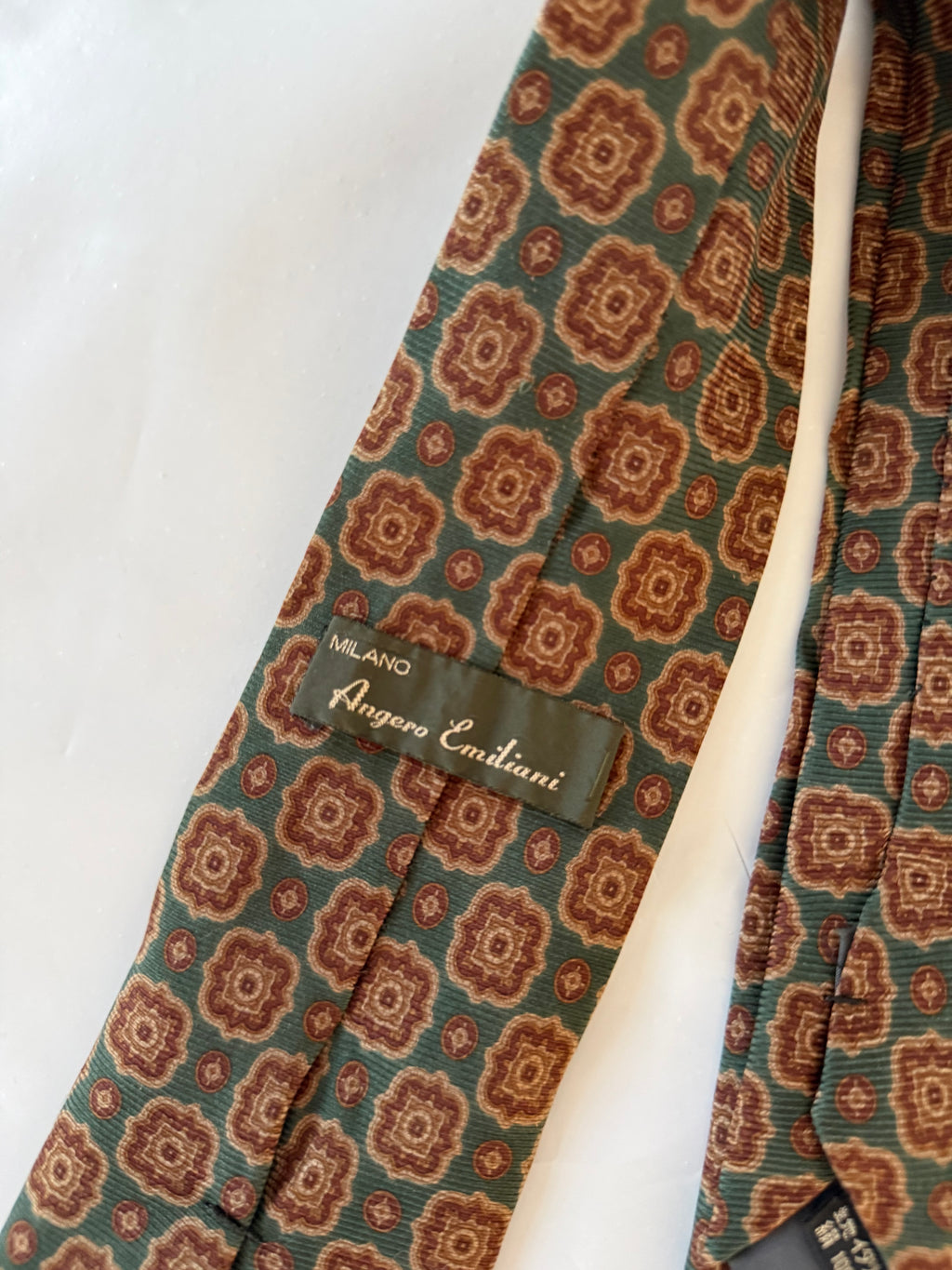 Angero Emiliani 1990s Silk Tie Made in Italy