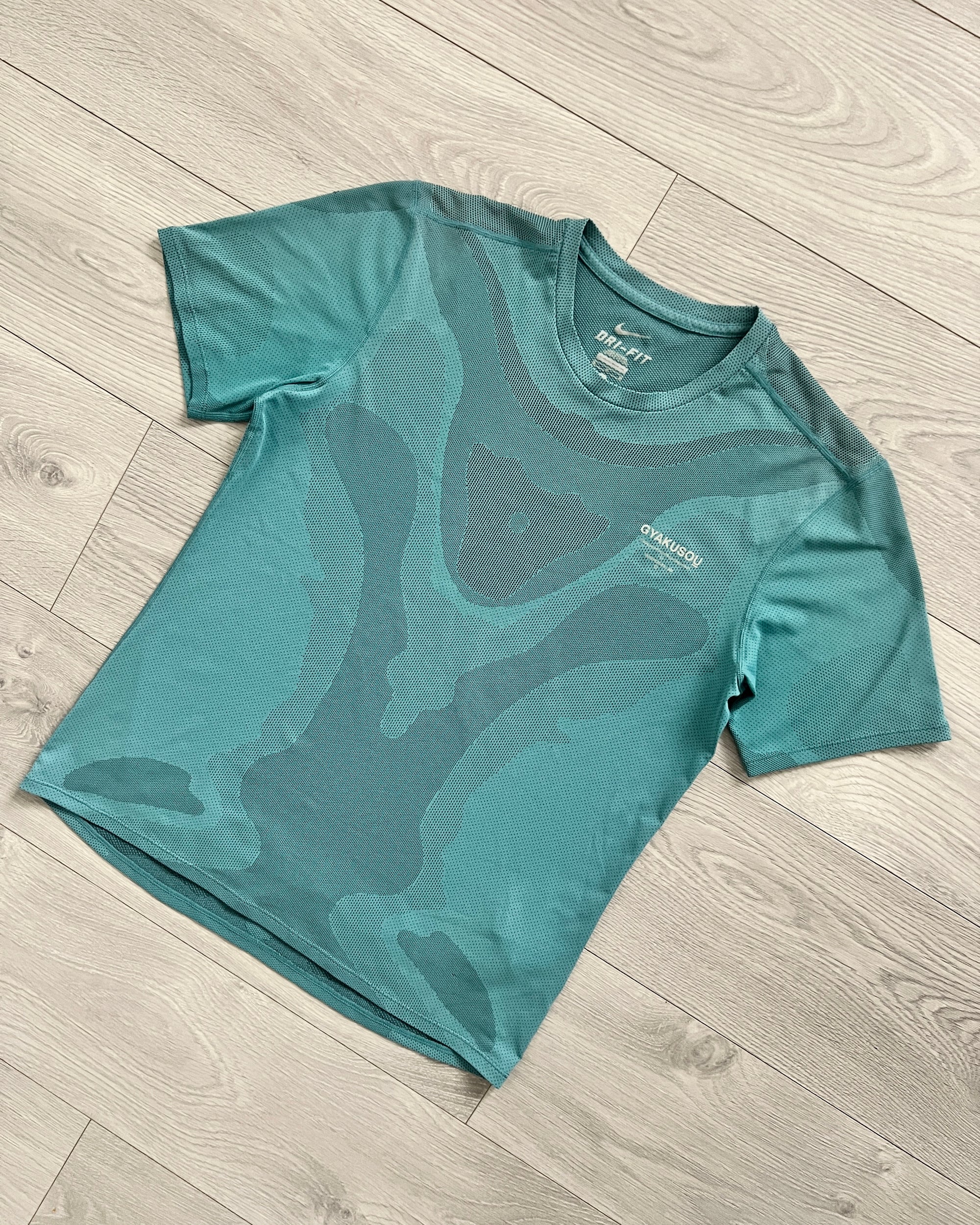 Nike Gyakusou FW15' Dri-Fit Sweat Map Technical T-Shirt Turquoise Blue - Size M