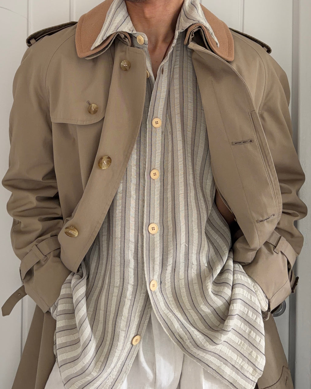 Brooks Brothers Vintage Water Repellent Trench Coat W/ Removable Wool Liner - Size M