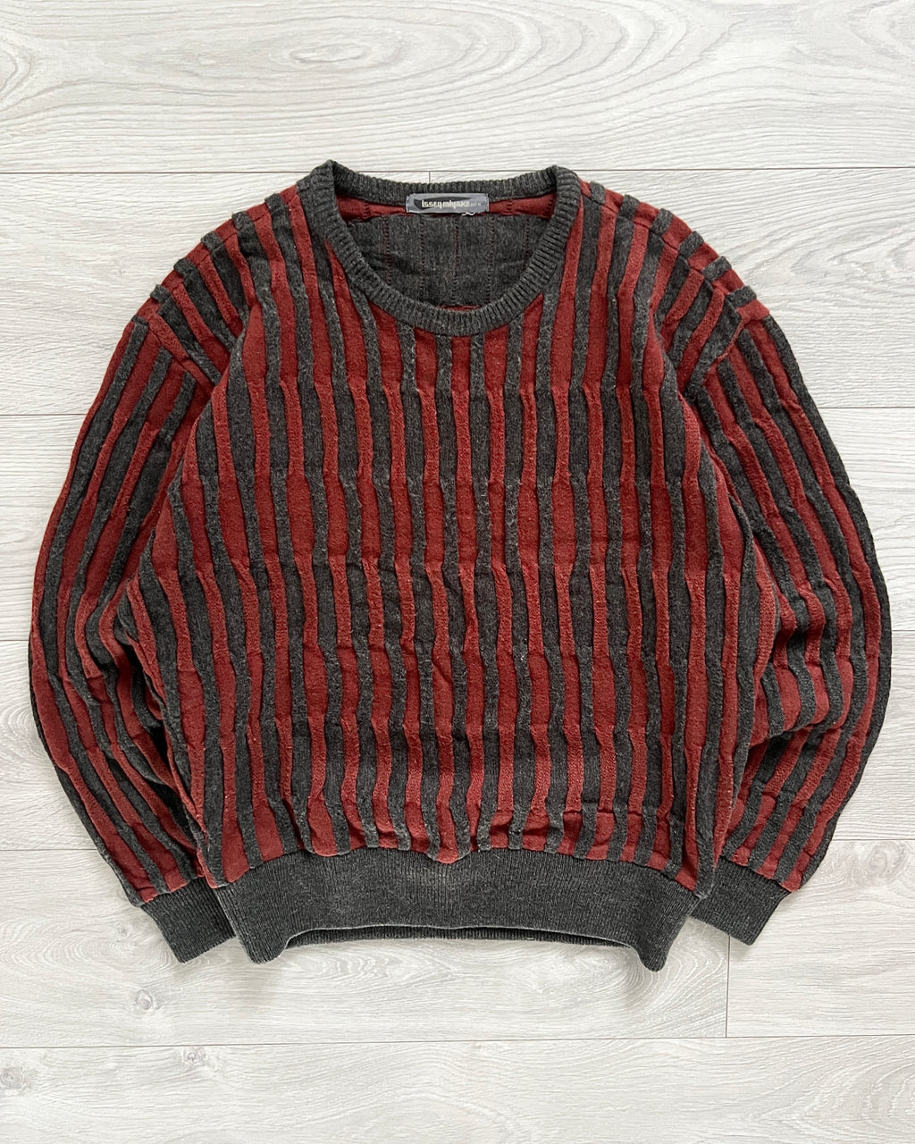 Issey Miyake 1990s 3D Woven Textured Knit Sweater - Size M