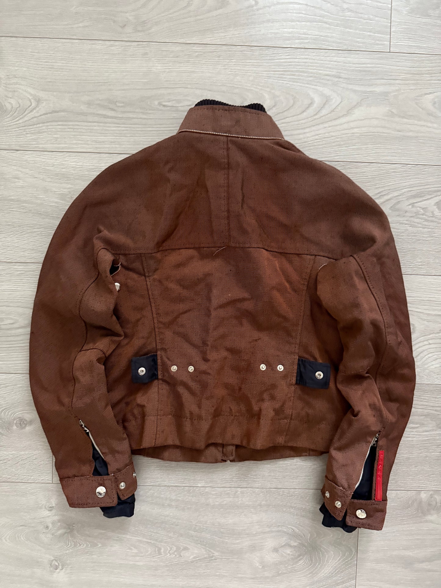 Prada Sport 00s Cafe Racer Moto Jacket - Size S