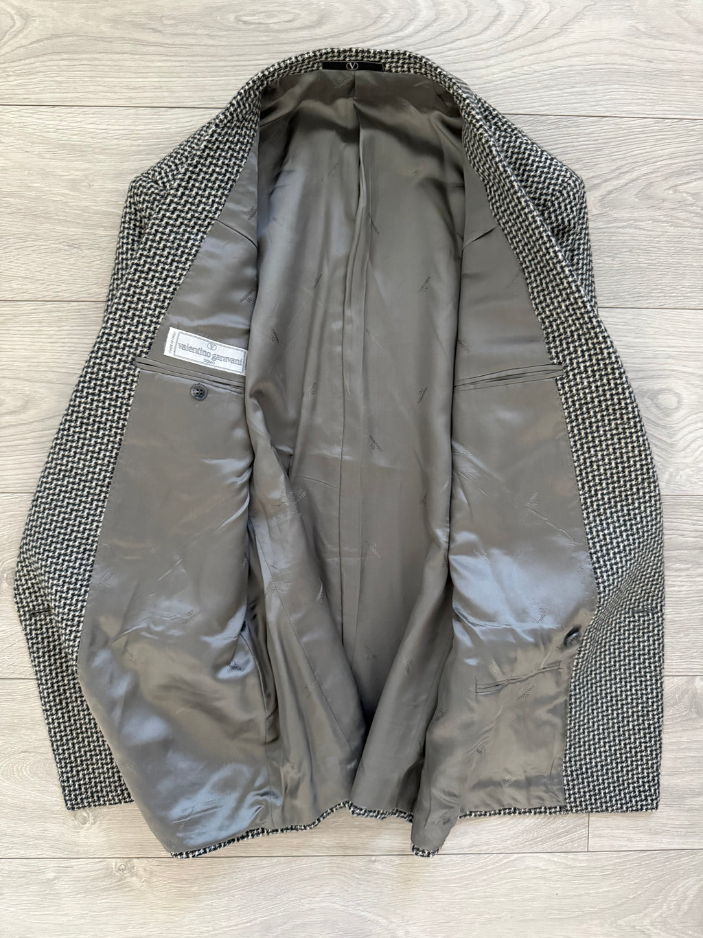 Valentino 1980s Double Breasted Peaked Lapel Wool Sports Blazer Jacket - Size S