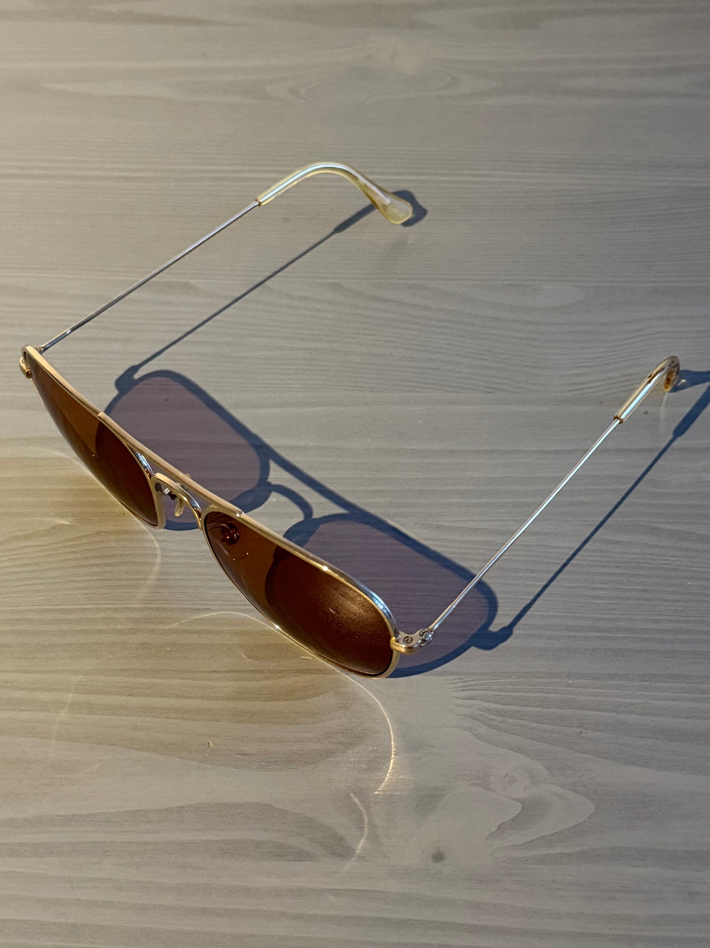 Helmut Lang 1999 Titanium Metal Aviator Sunglasses