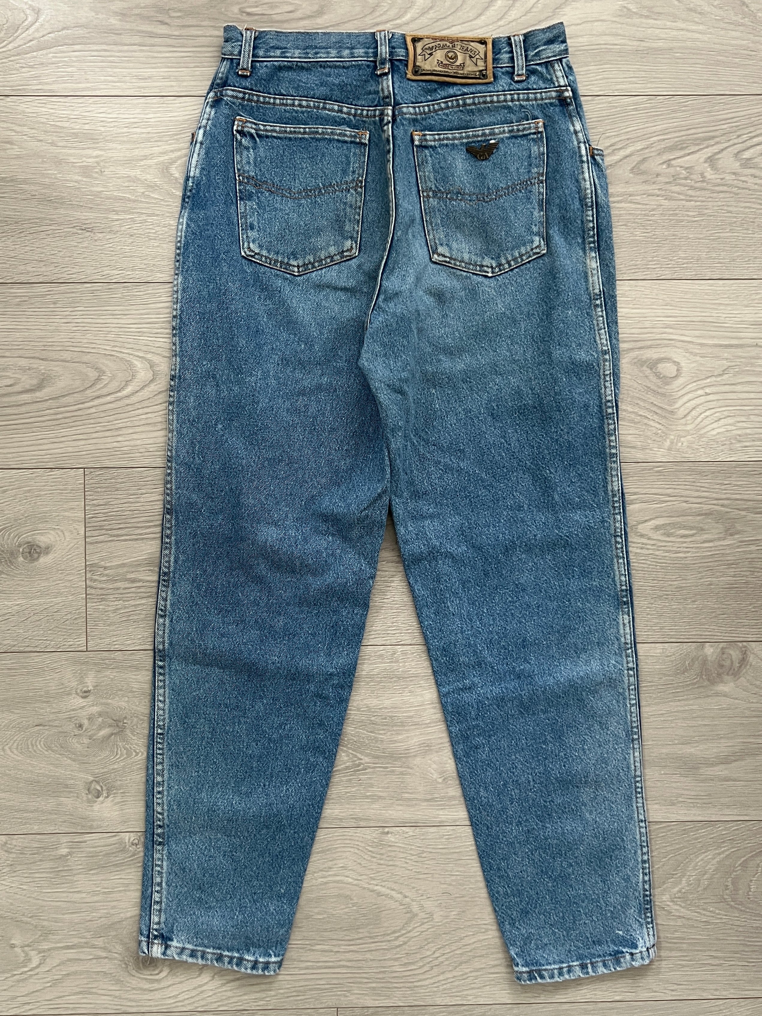 Armani Jeans 1990s Metal Logo Denim Jeans - Size 28