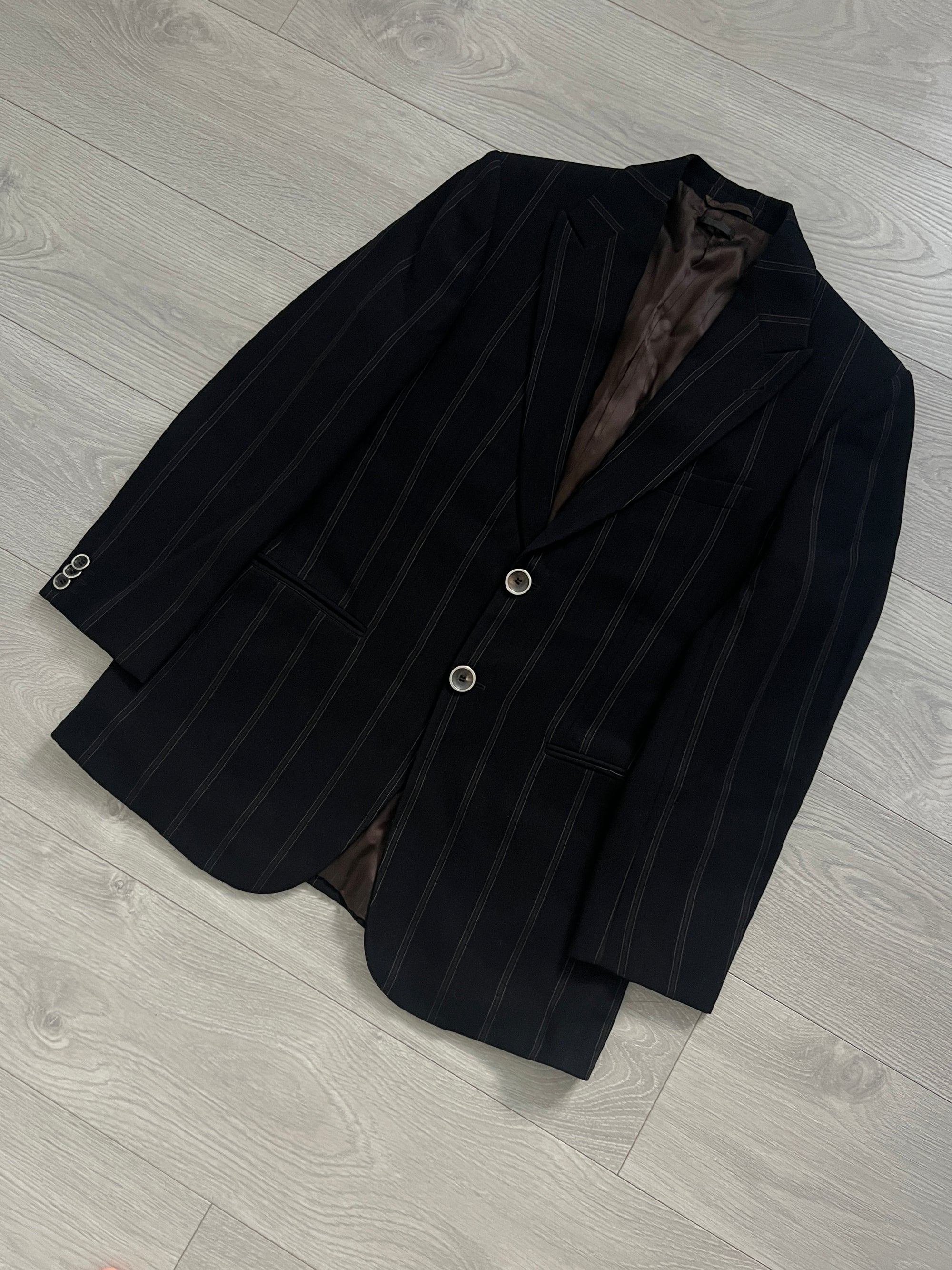 Giorgio Armani 1990s Striped Relaxed Suit - Size S Jacket / 32" Waist
