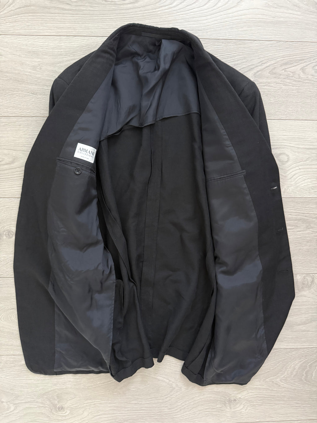 Armani 1990s 3B Linen Navy Sports Blazer Jacket - Size XL