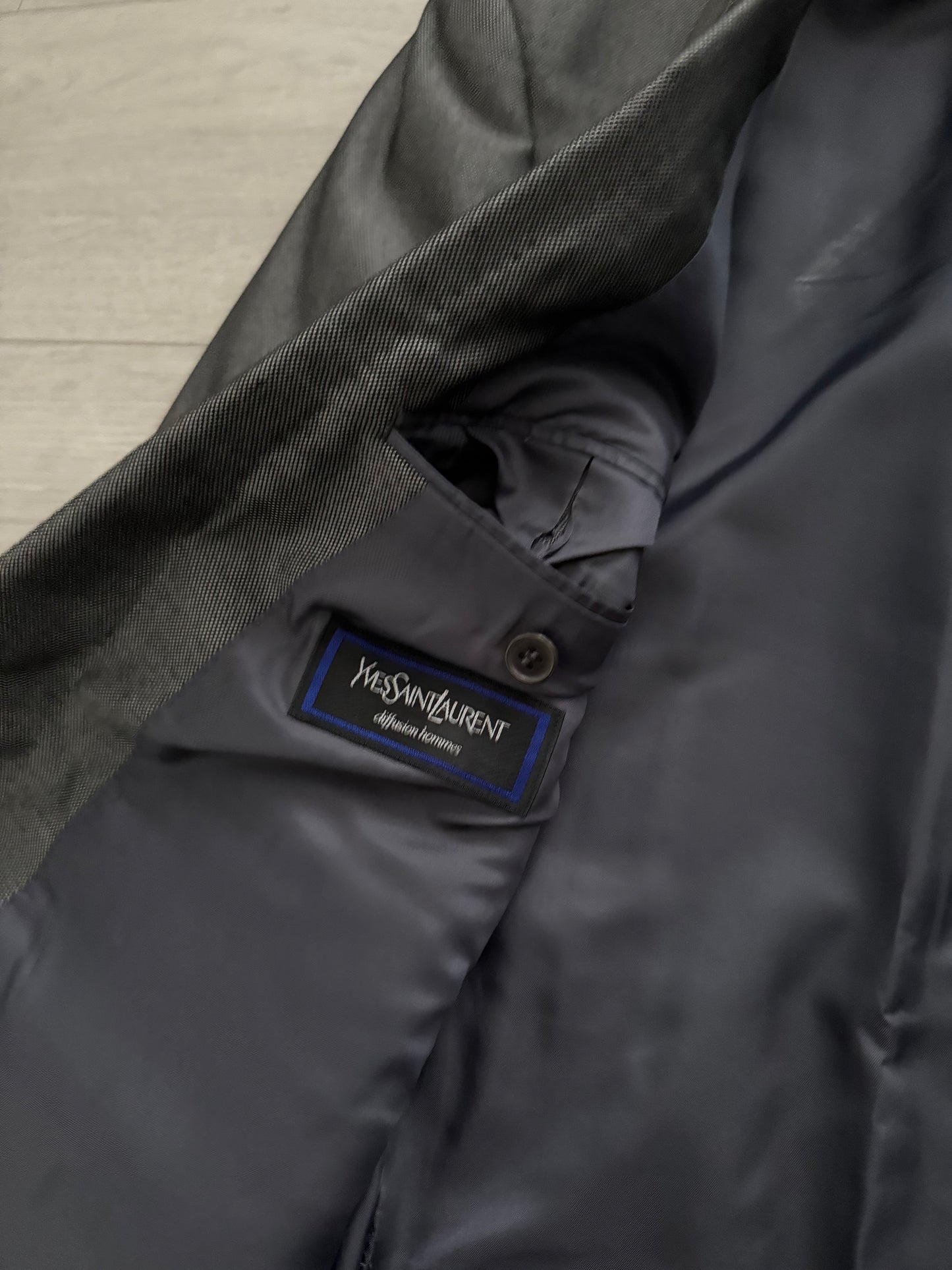 Yves Saint Laurent 1990s Double-Breasted Pleated Wool Suit - Size S Jacket / 30" Waist