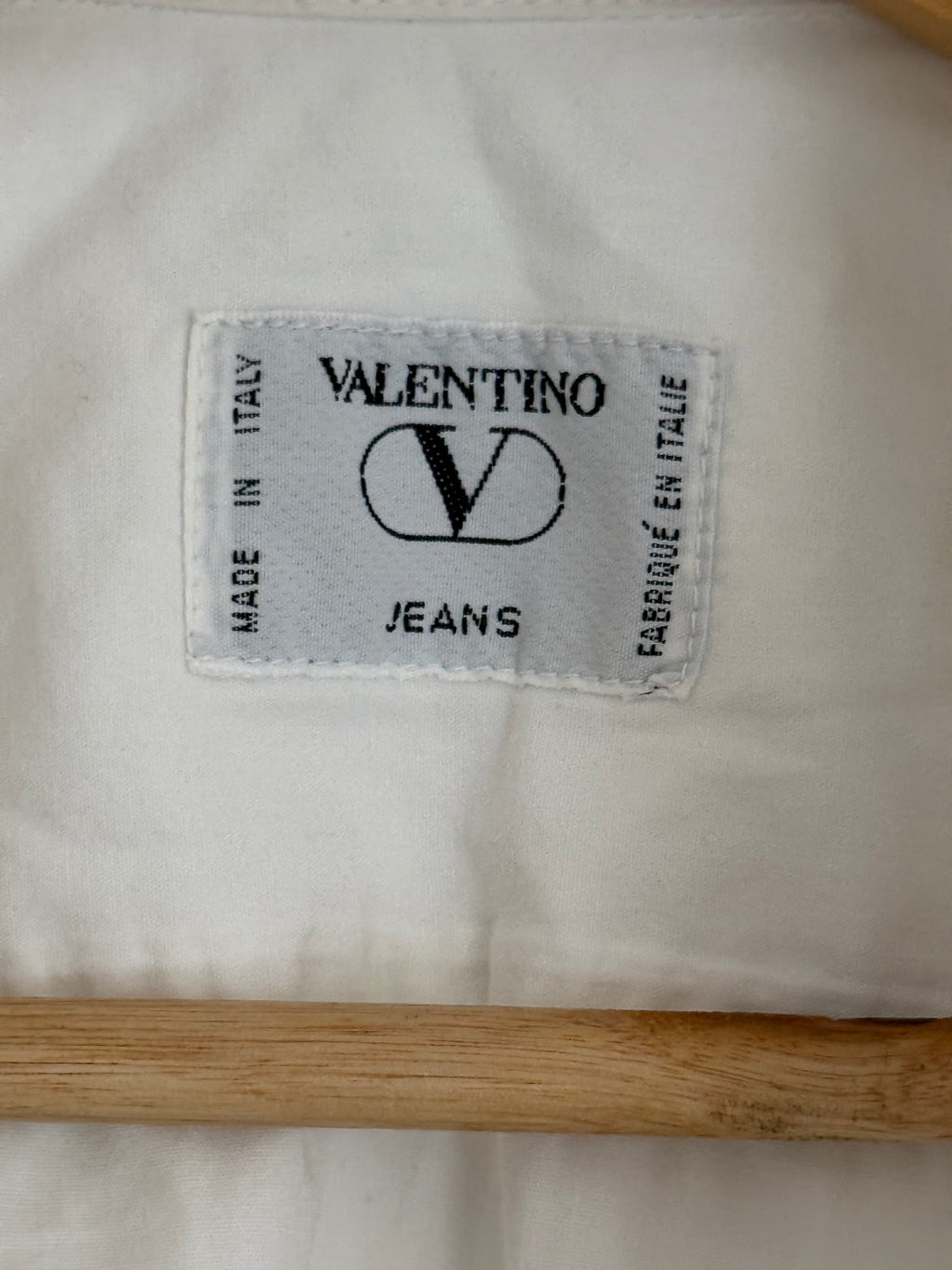Valentino 1980s Spear Collar Chest Pocket Cotton Shirt - Size M