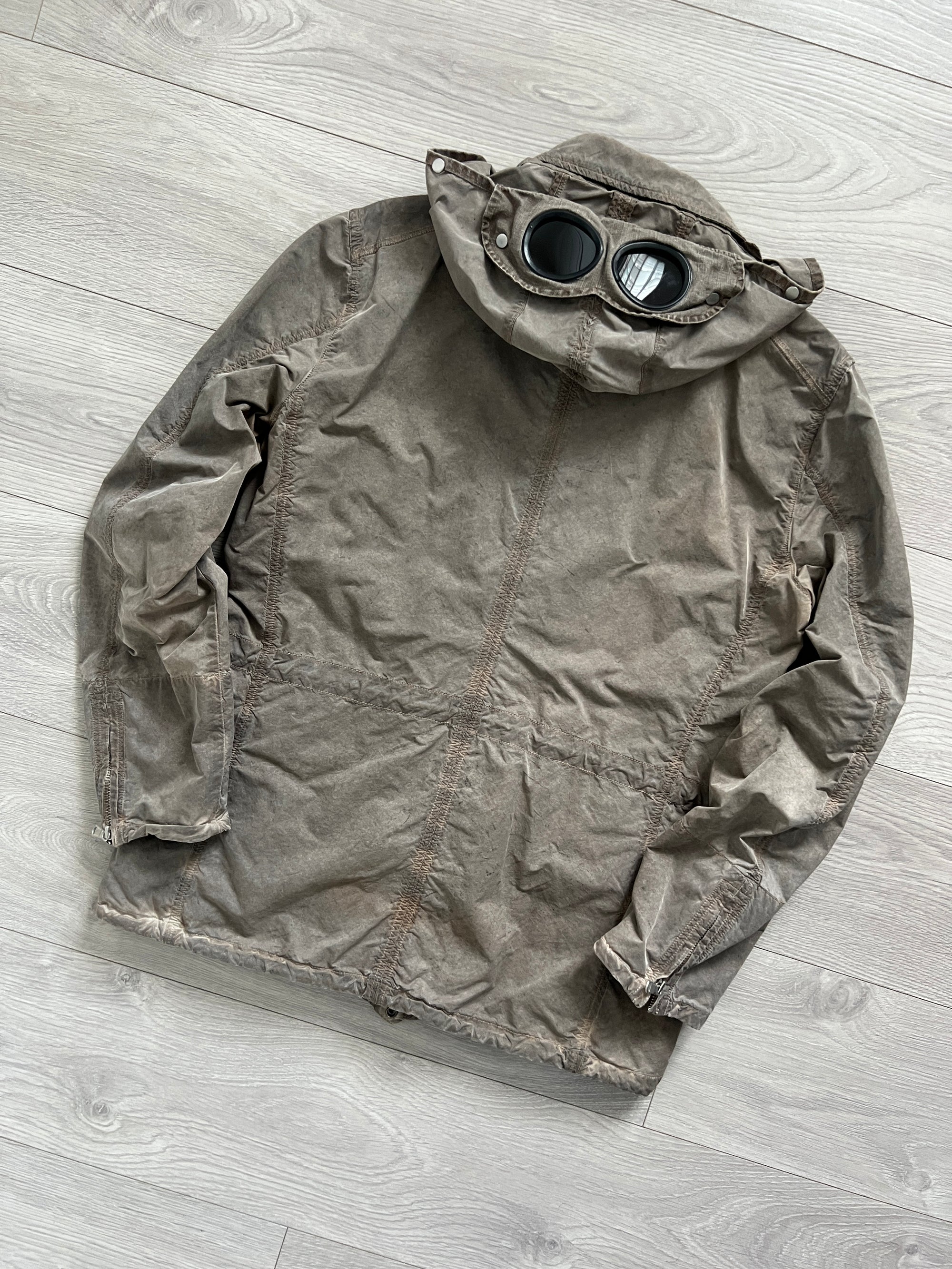 C.P. Company SS2006 Tinto Terra Mille Miglia Garment Dyed Cargo Goggle Jacket - Size M