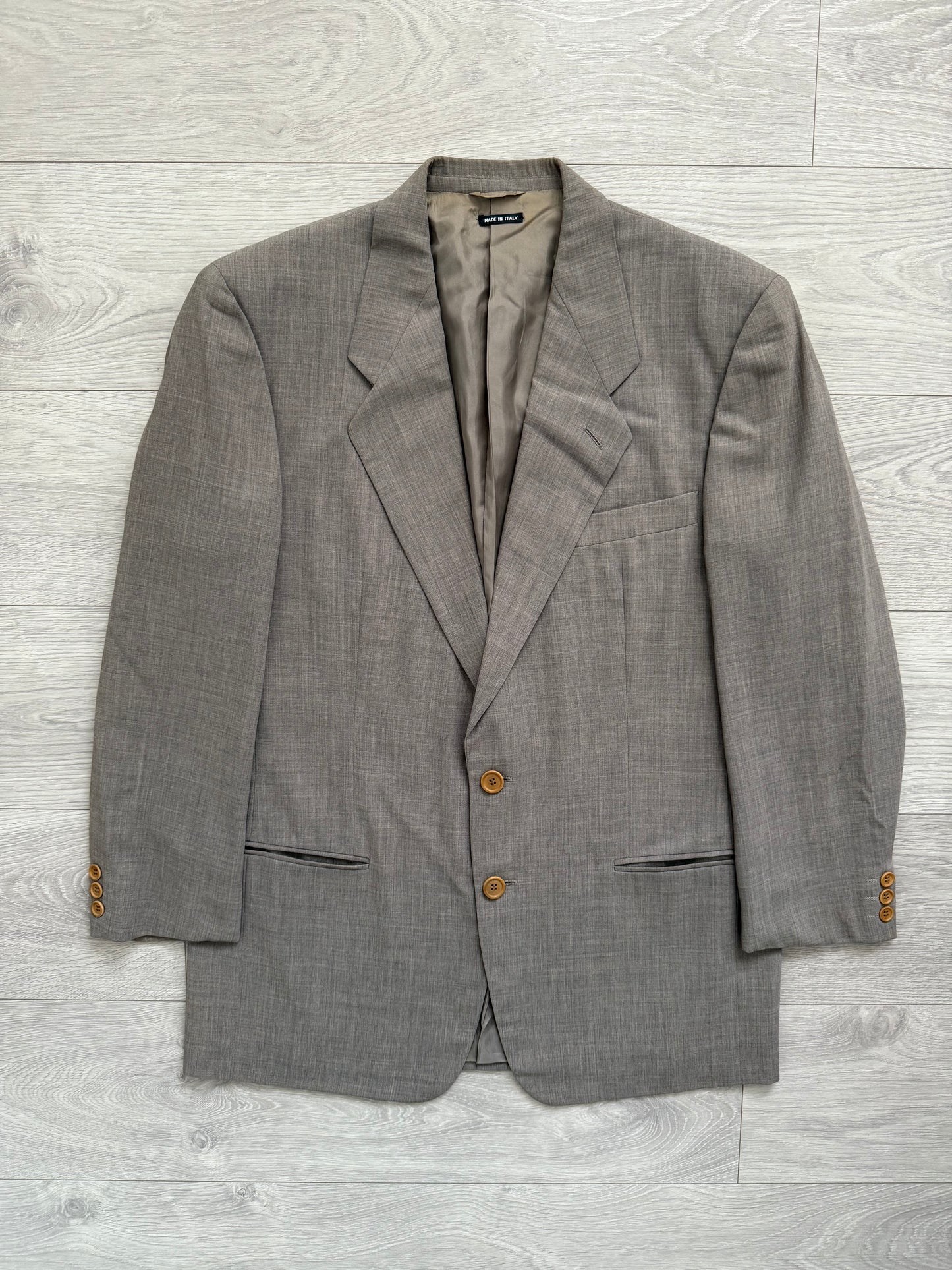 Giorgio Armani 1990s Pleated Wool Suit - Size L Jacket / 32" Waist