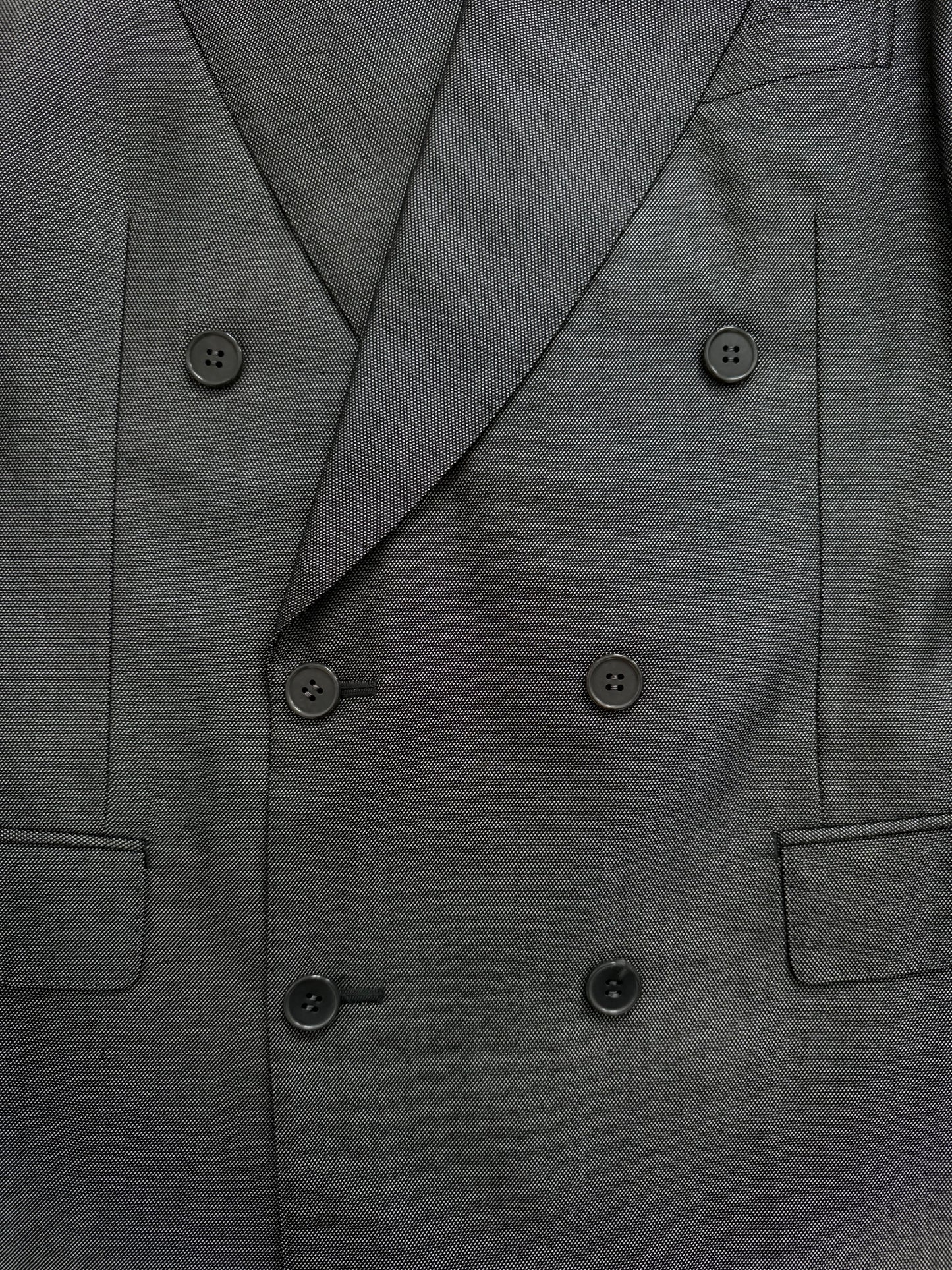 Yves Saint Laurent 1990s Double-Breasted Pleated Wool Suit - Size S Jacket / 30" Waist