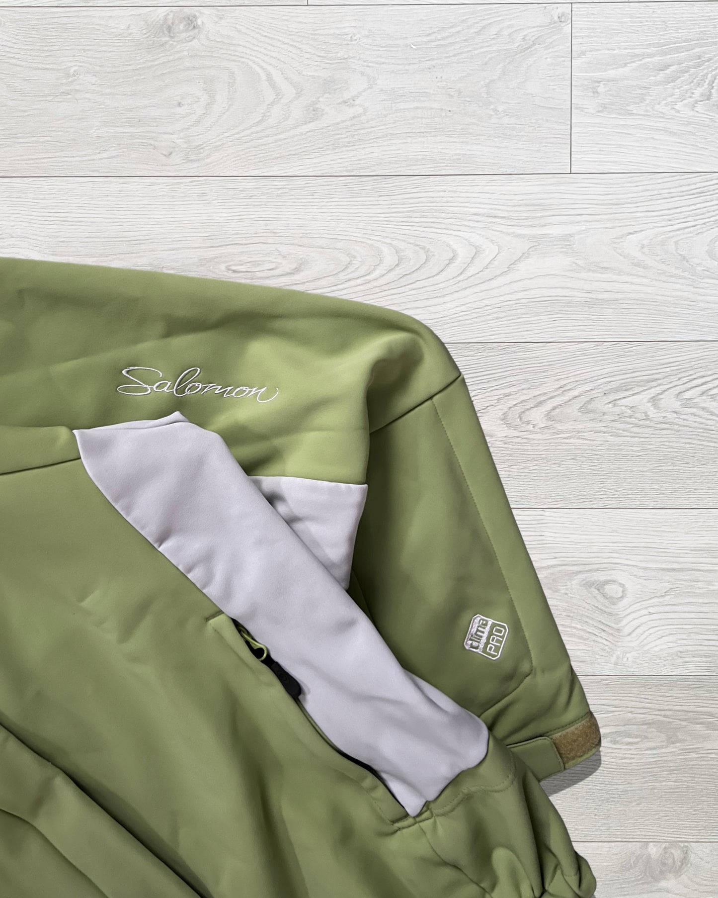 Salomon 00s Green Technical Fleece Lined Clima-Pro Softshell - Size S
