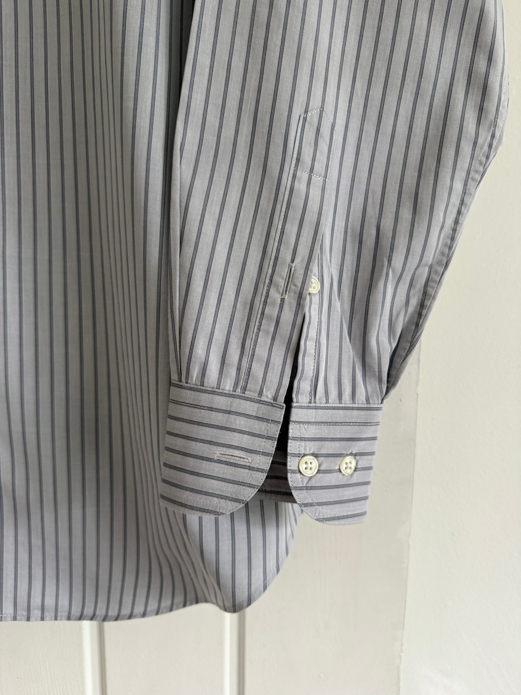 Armani 1990s Striped Cotton Shirt - Size L