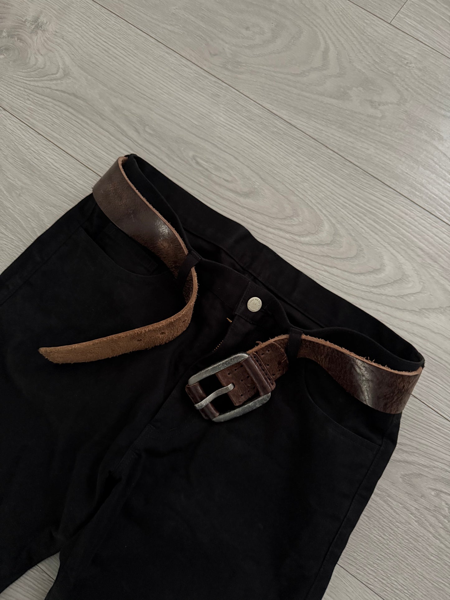 Comme Des Garcons Homme AW2003 Twill Black Denim Pants - Size 32