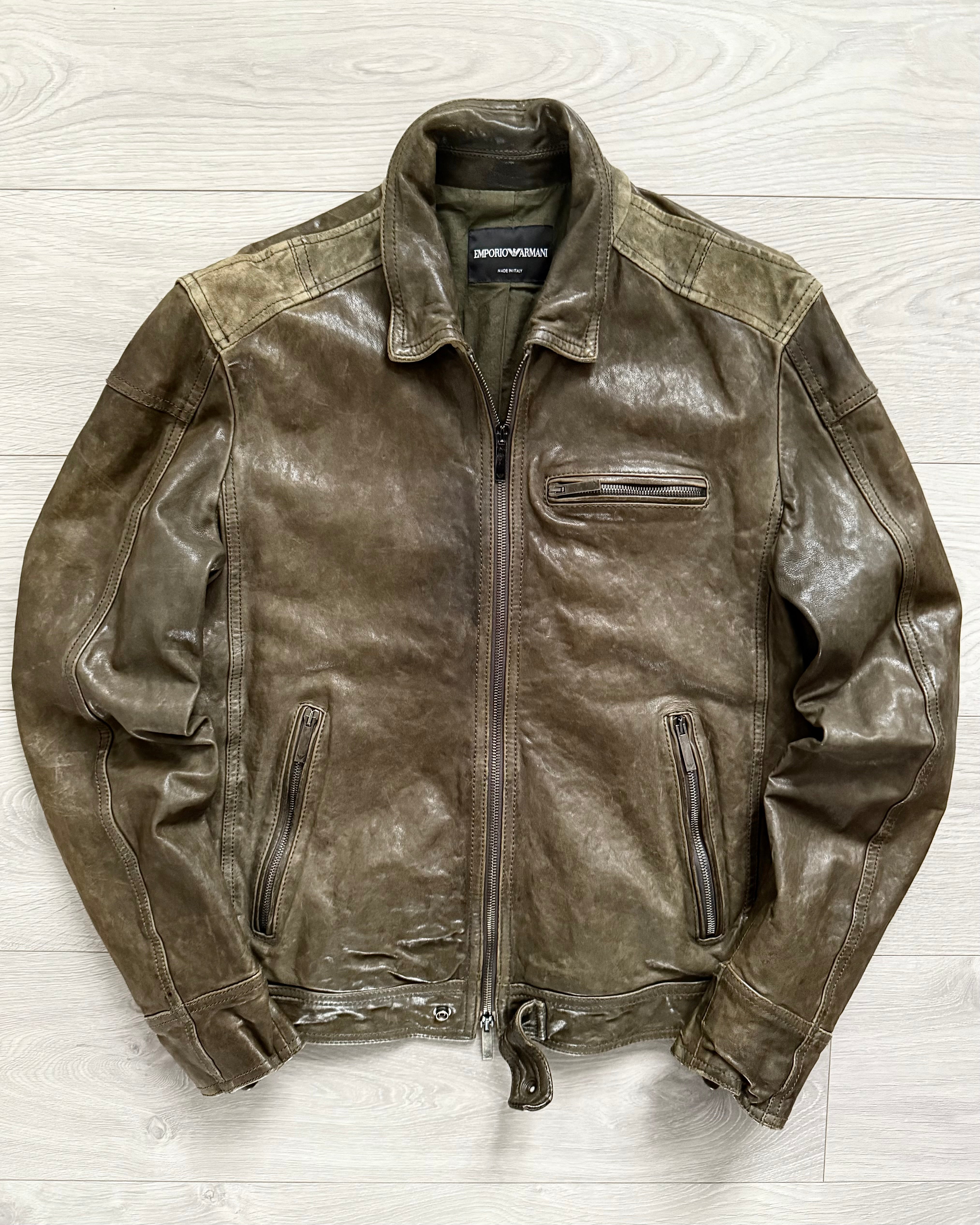 Emporio Armani 00s Leather Jacket - Size M – NDWC0 Shop