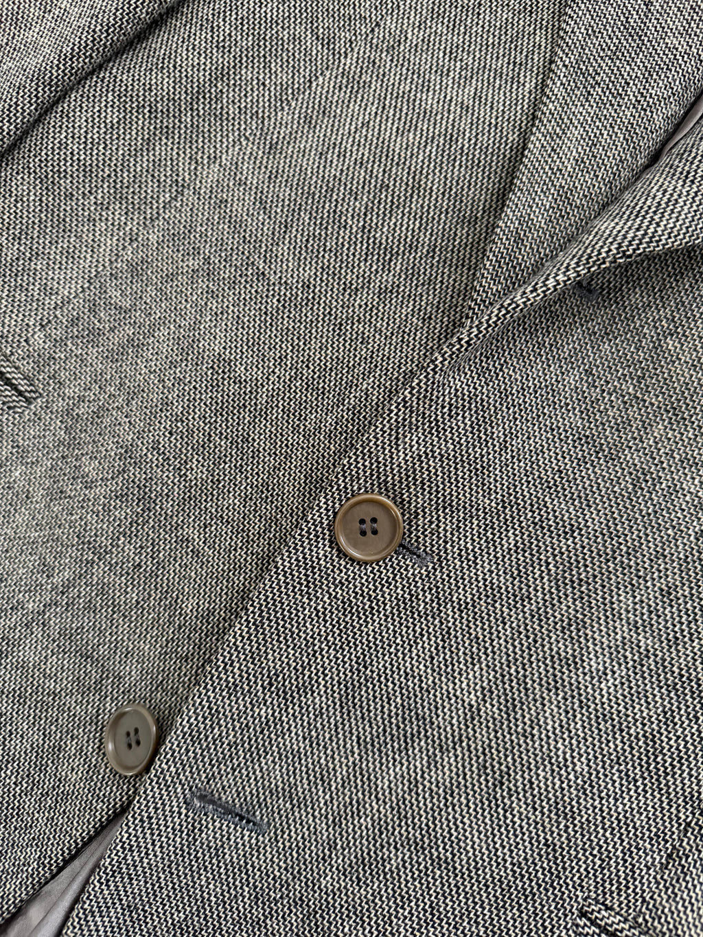 Giorgio Armani Black Label 1990s Textured Wool Check Sports Jacket Blazer - Size S