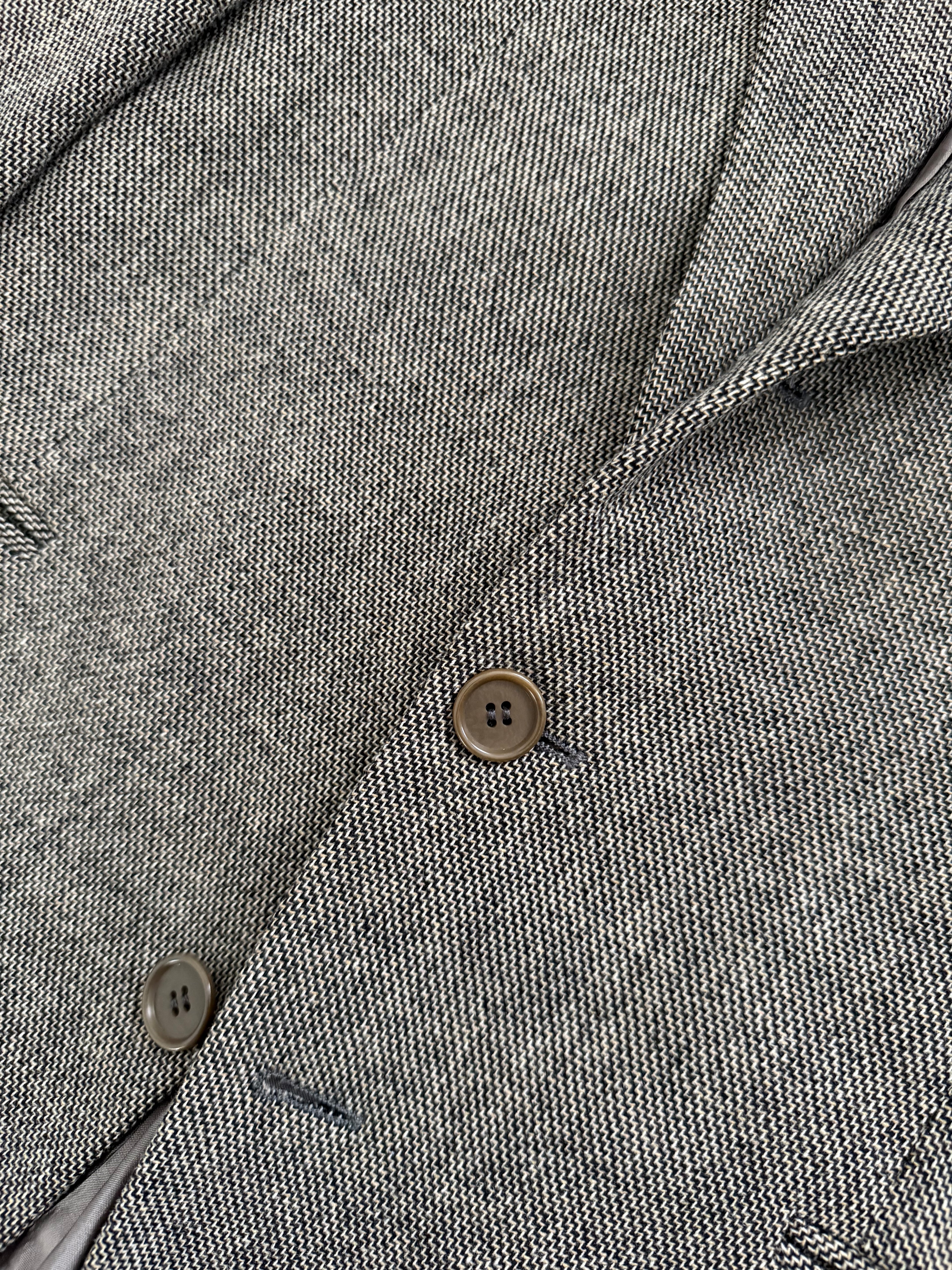 Giorgio Armani Black Label 1990s Textured Wool Check Sports Jacket Blazer - Size S