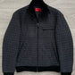 Hugo Boss Houndstooth Pattern Wool Bomber Jacket - Size S