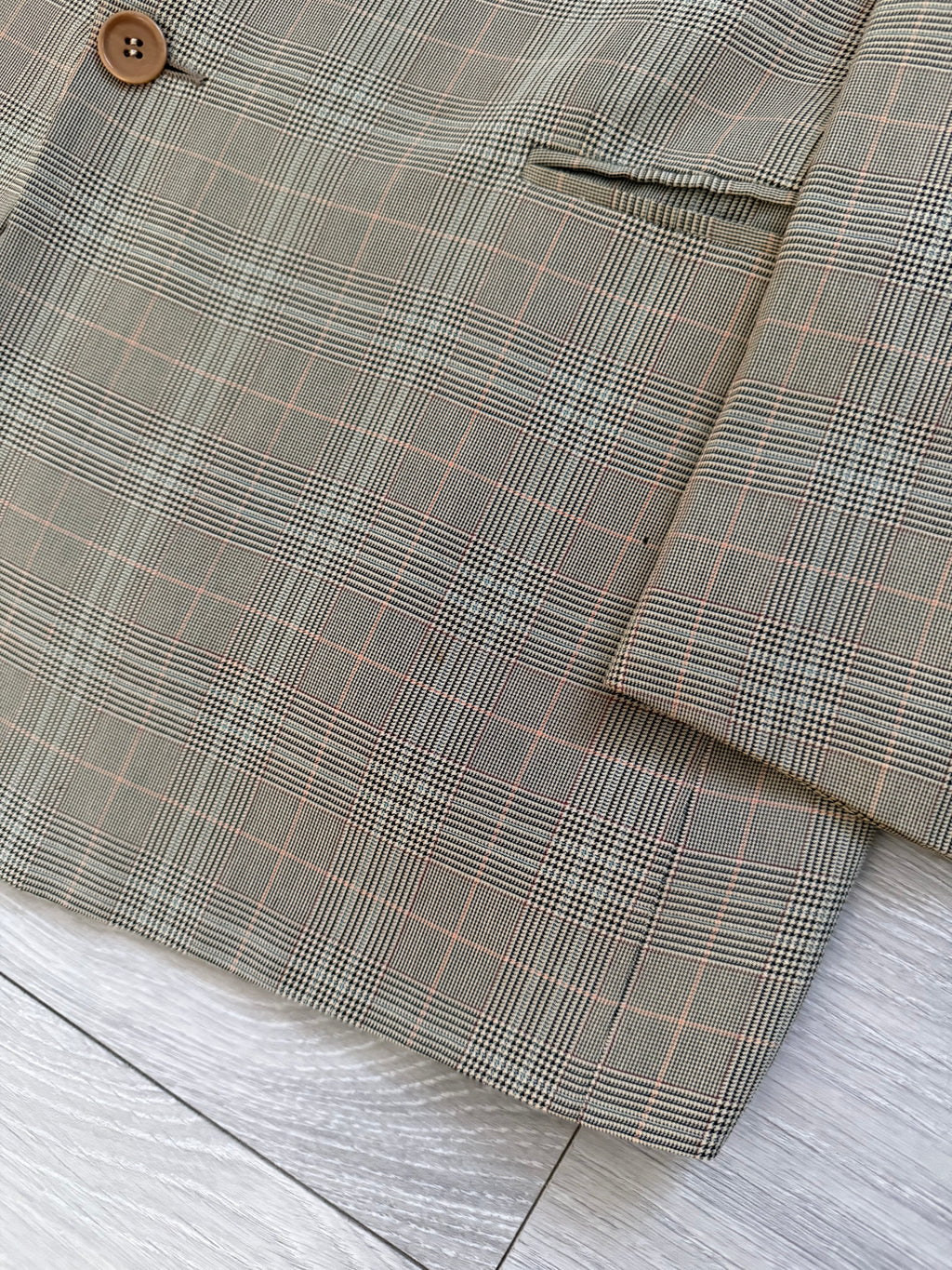 Giorgio Armani 1980s 3B Check Wool Sports Jacket Blazer - Size XL