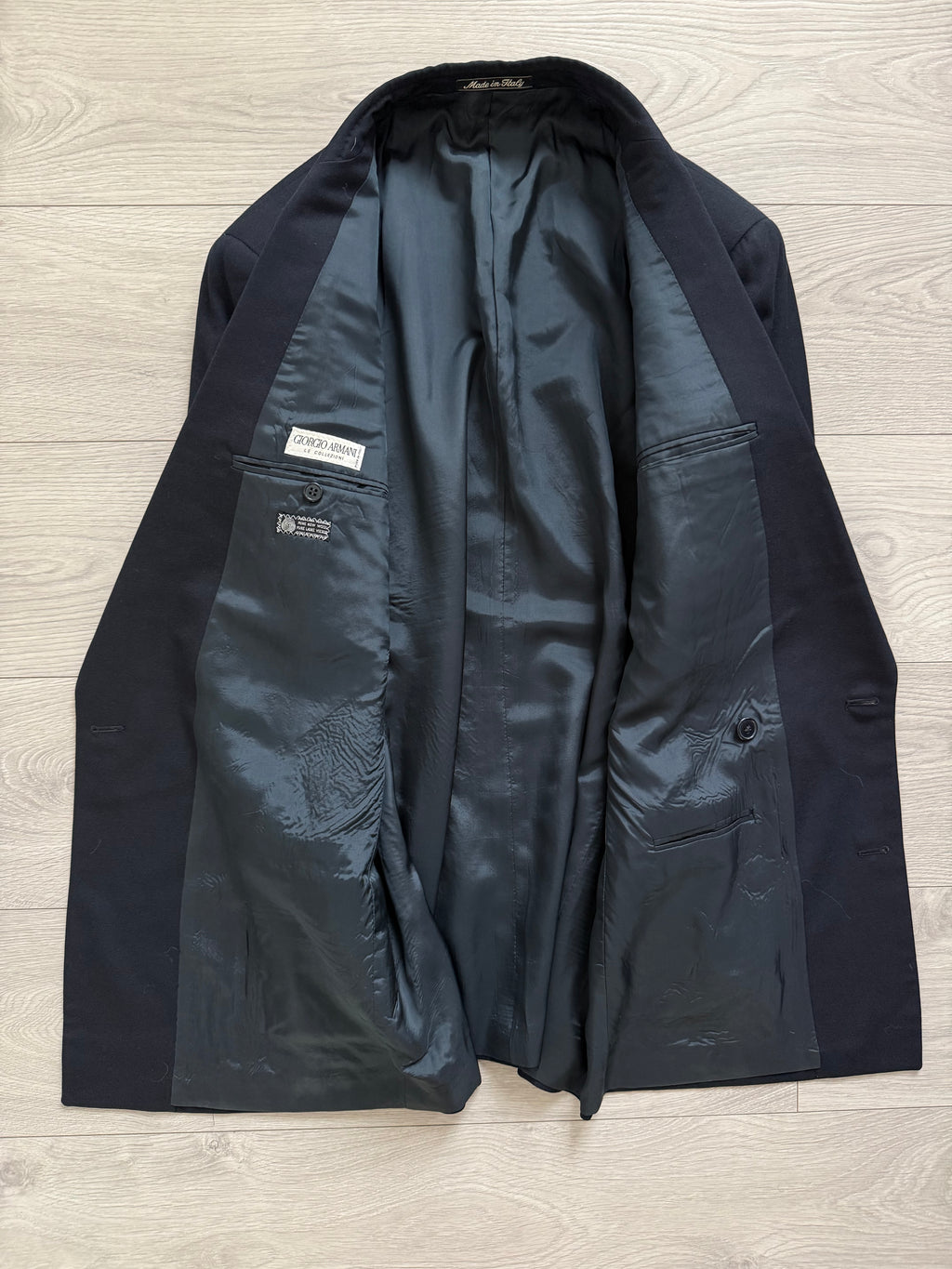 Giorgio Armani 1980s Peaked Lapel Double Breasted Wool Sport Blazer Jacket - Size M