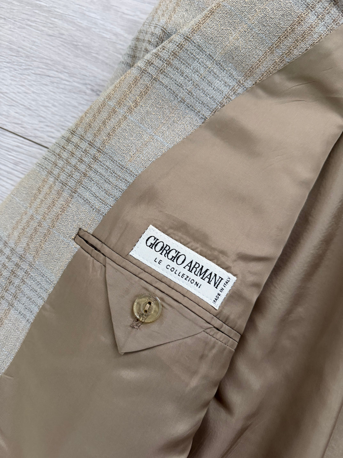Giorgio Armani 1980s 3B Linen Cotton Textured Sport Jacket Blazer - Size XL