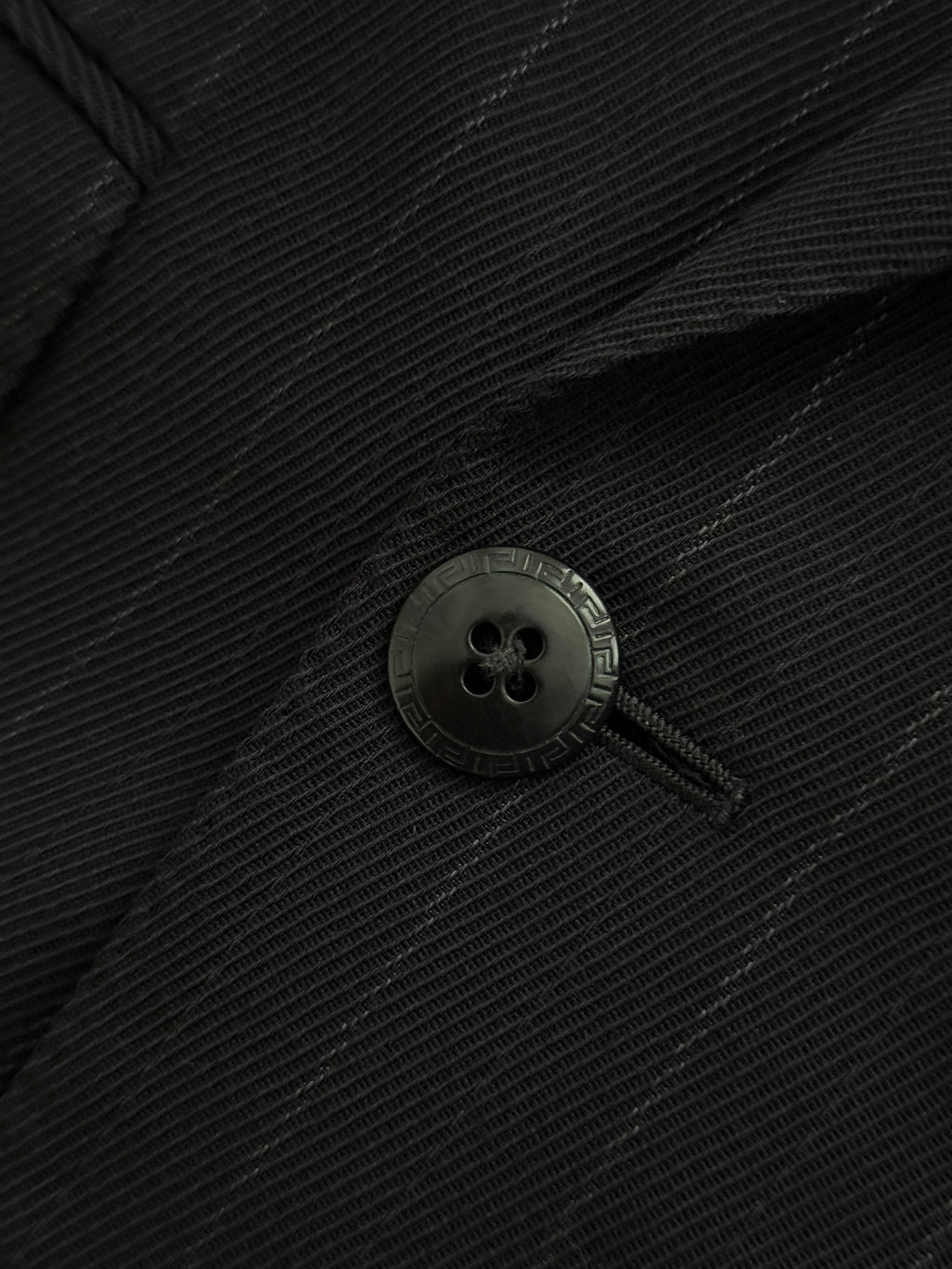Versace 1980s Notch Lapel Double Breasted Pleated Wool Striped Suit - Size S Jacket / 32" Waist