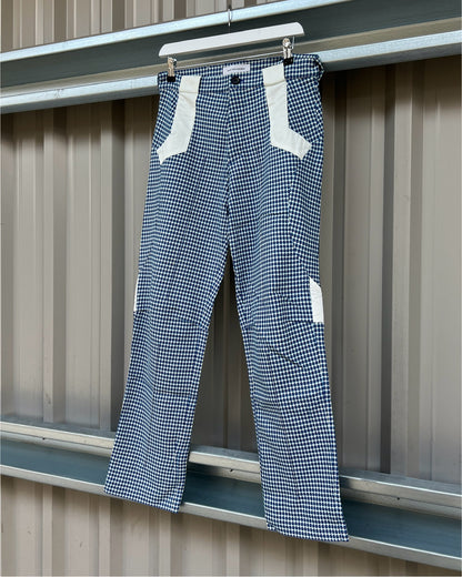 Kiko Kostadinov 00082020 Tulcea Cobalt Orb Check Darted Pants - Size 30