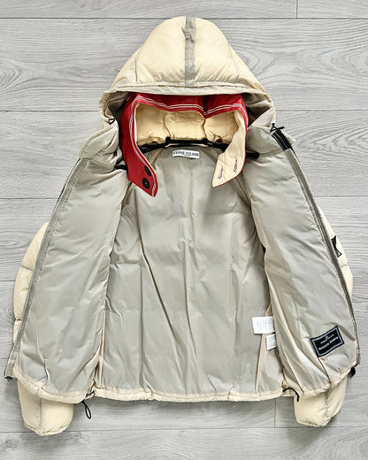 Stone Island AW2006 Opaque Nylon Goose Down Mesh Badge Puffer Jacket - Size S