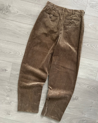 Comme Des Garcons Homme 1990s Pleated Corduroy Pants - Size 30