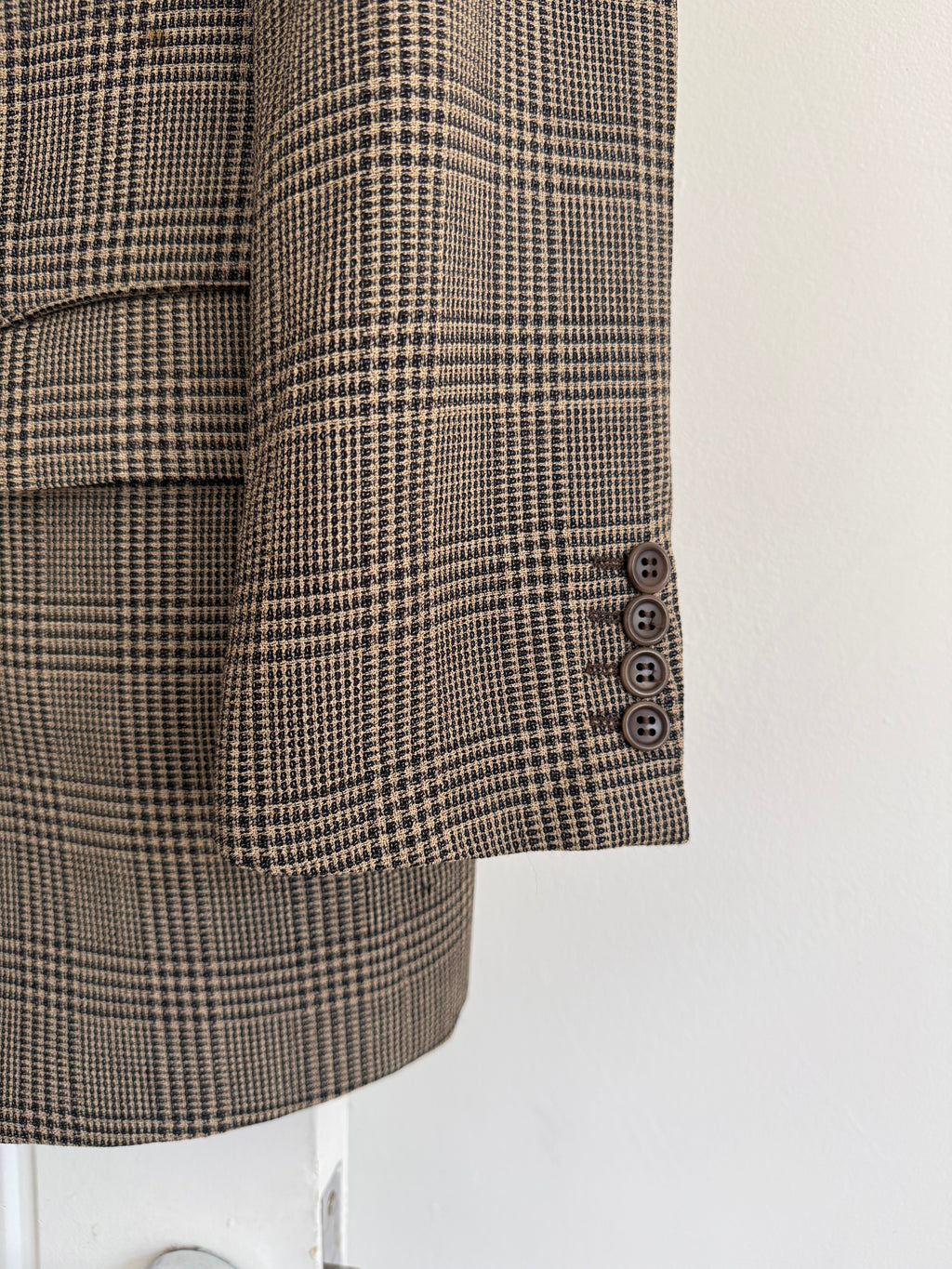 Valentino 1980s Wool Check Sports Jacket Blazer - Size XXL