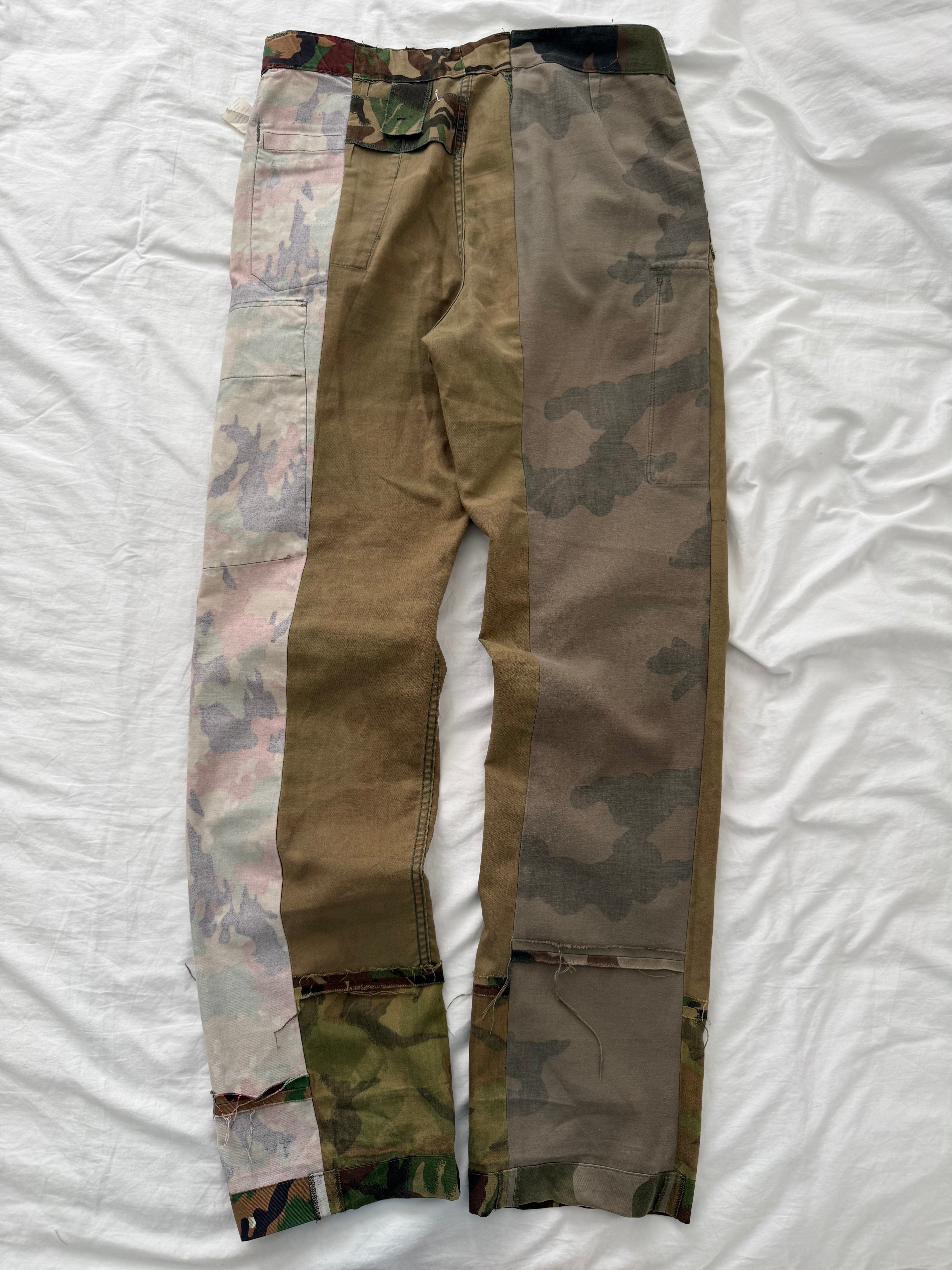 Maison Martin Margiela Artisanal Line (0)(10) SS2005 Re-Worked Multi Camo Pants - Size 34" Waist