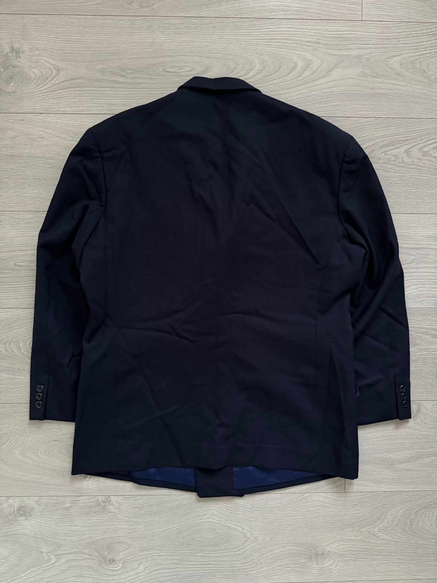 Yves Saint Laurent 1990s Double-Breasted Pleated Wool Suit - Size L Jacket / 34" Waist