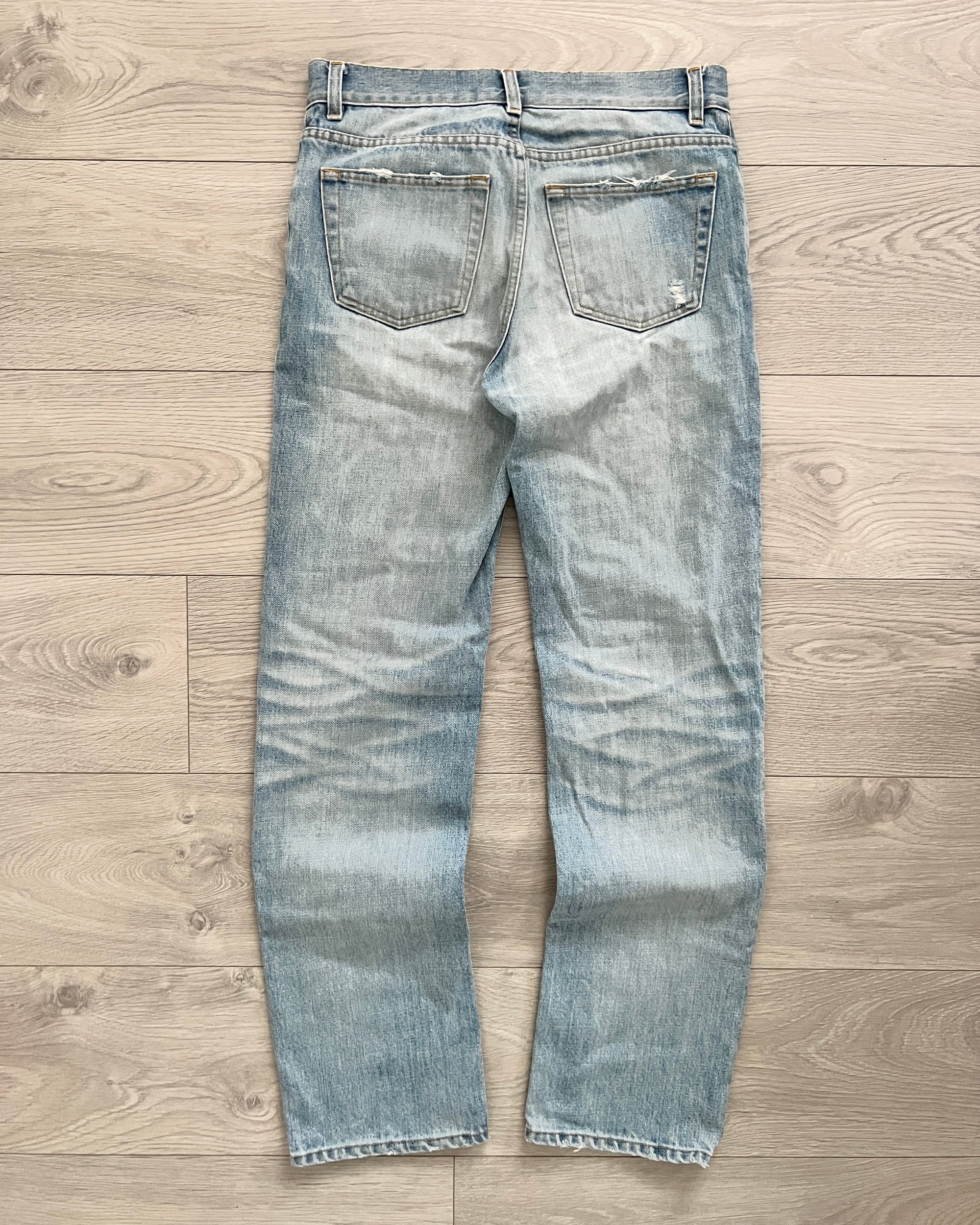 Helmut Lang 2003 Vintage Clean Broken Denim Jeans Classic Low Cut - Size 30