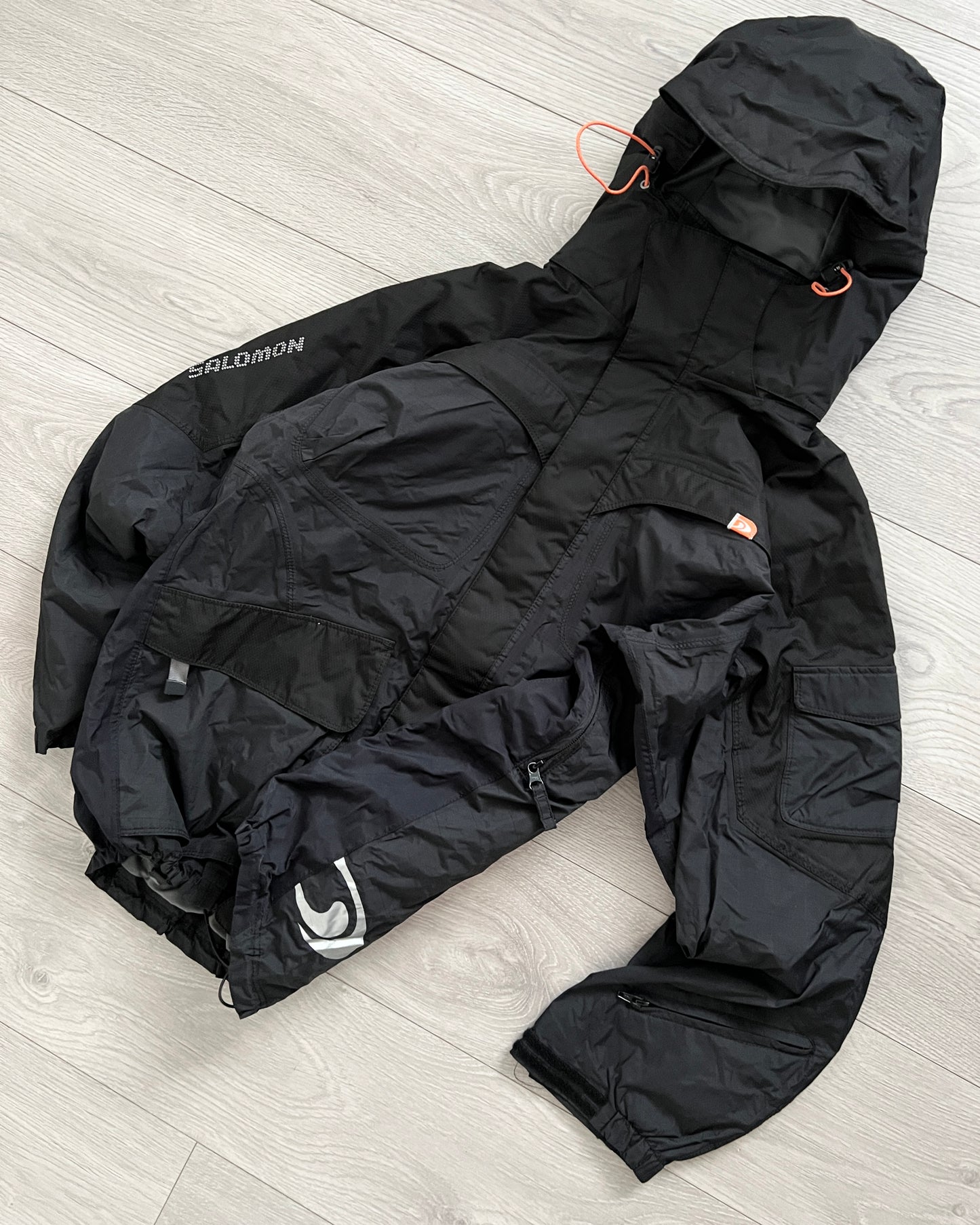 Salomon 00s Technical Waterproof Insulated Fleece Mapped Jacket - Size M