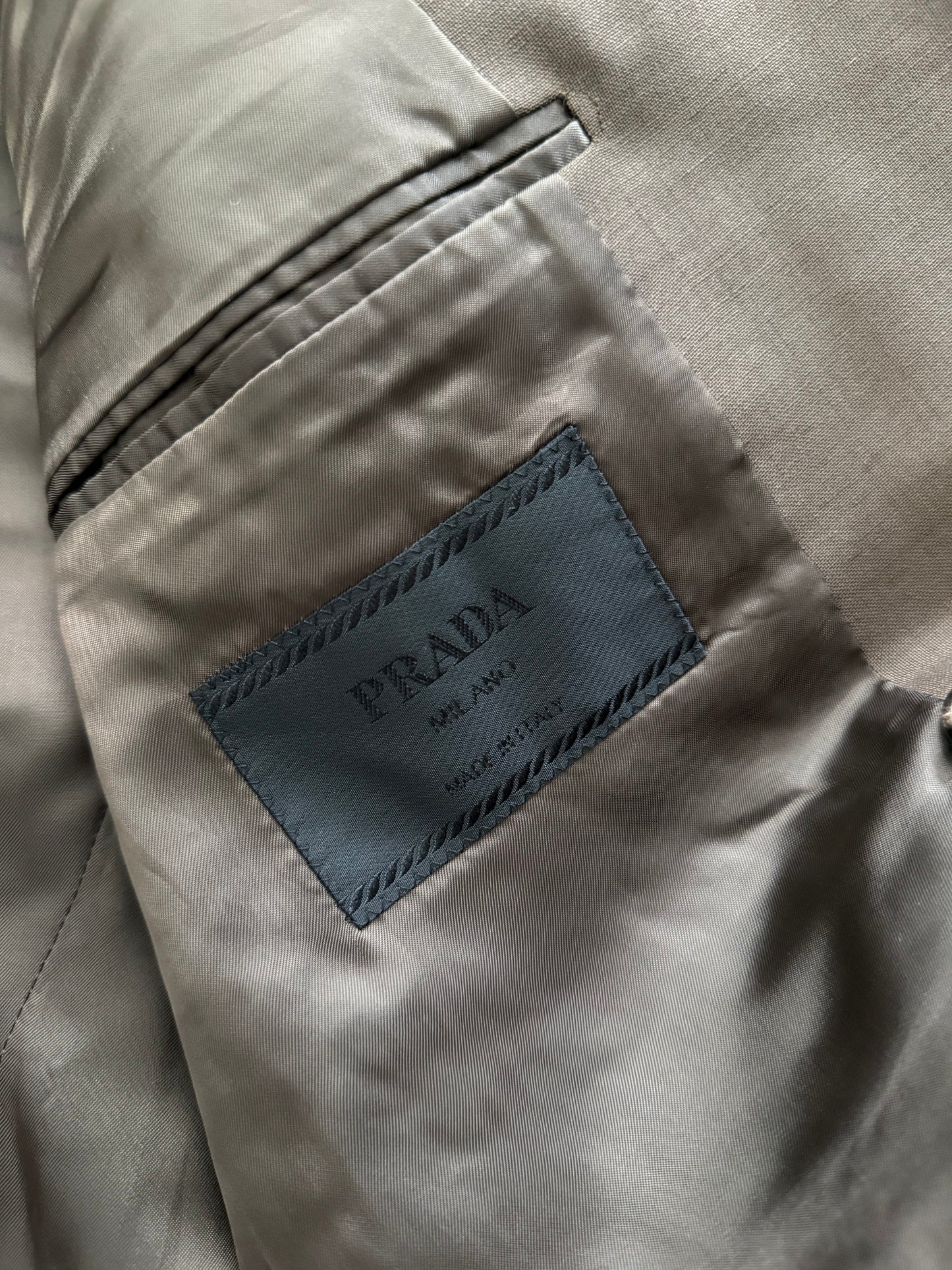 Prada FW2005 Runway Double-Breasted Mohair Wool Suit - Size L Jacket / 34" Waist
