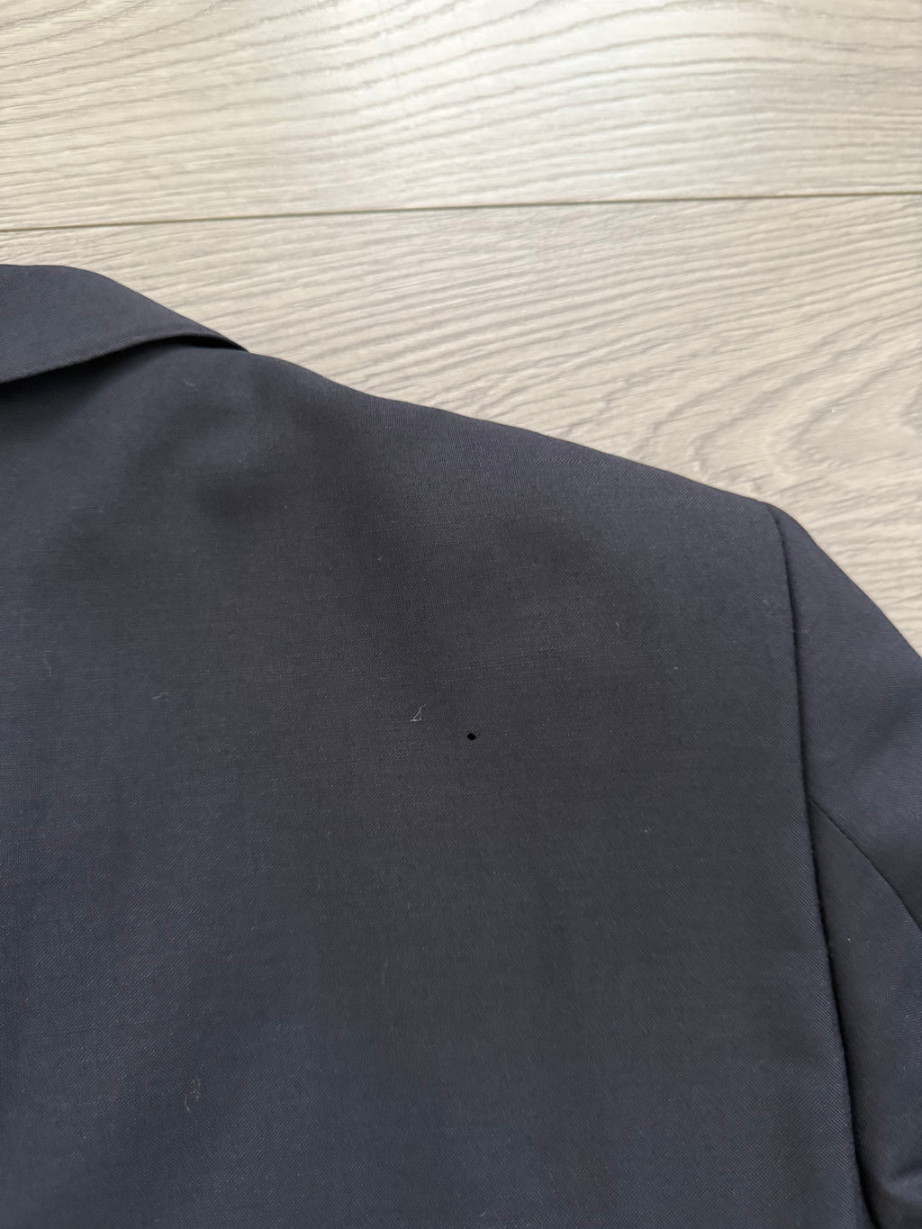 Burberry 1980s Peaked Lapel Double Breasted Pleated Wool Suit Navy - Size S Jacket / 32" Waist