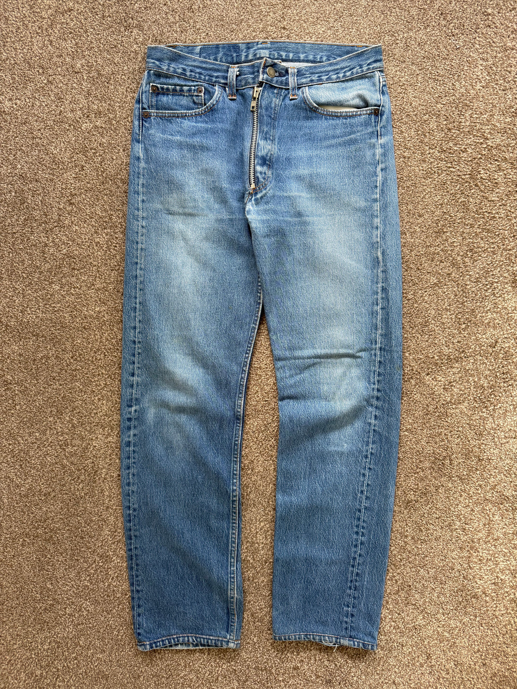 Maison Martin Margiela Artisanal Line (0)(10) SS2000 Re-Worked Exposed Zip Denim Jeans - Size 31" Waist