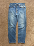 Maison Martin Margiela Artisanal Line (0)(10) SS2000 Re-Worked Exposed Zip Denim Jeans - Size 31" Waist