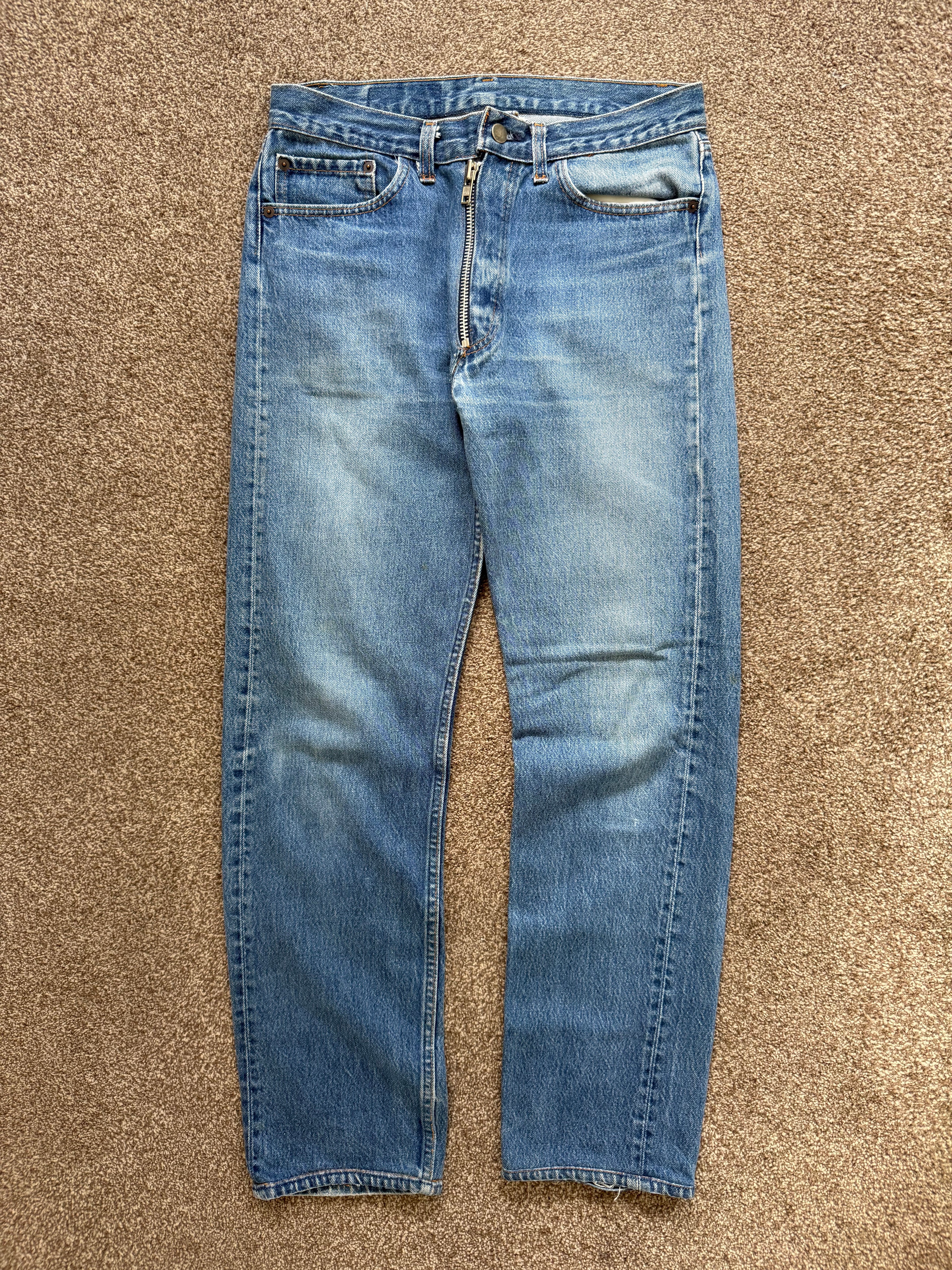 Maison Martin Margiela Artisanal Line (0)(10) SS2000 Re-Worked Exposed Zip Denim Jeans - Size 31" Waist