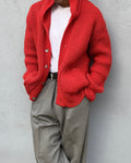 Comme Des Garcons Homme 1980s Oversized Chunky Knit Cardigan - Size L