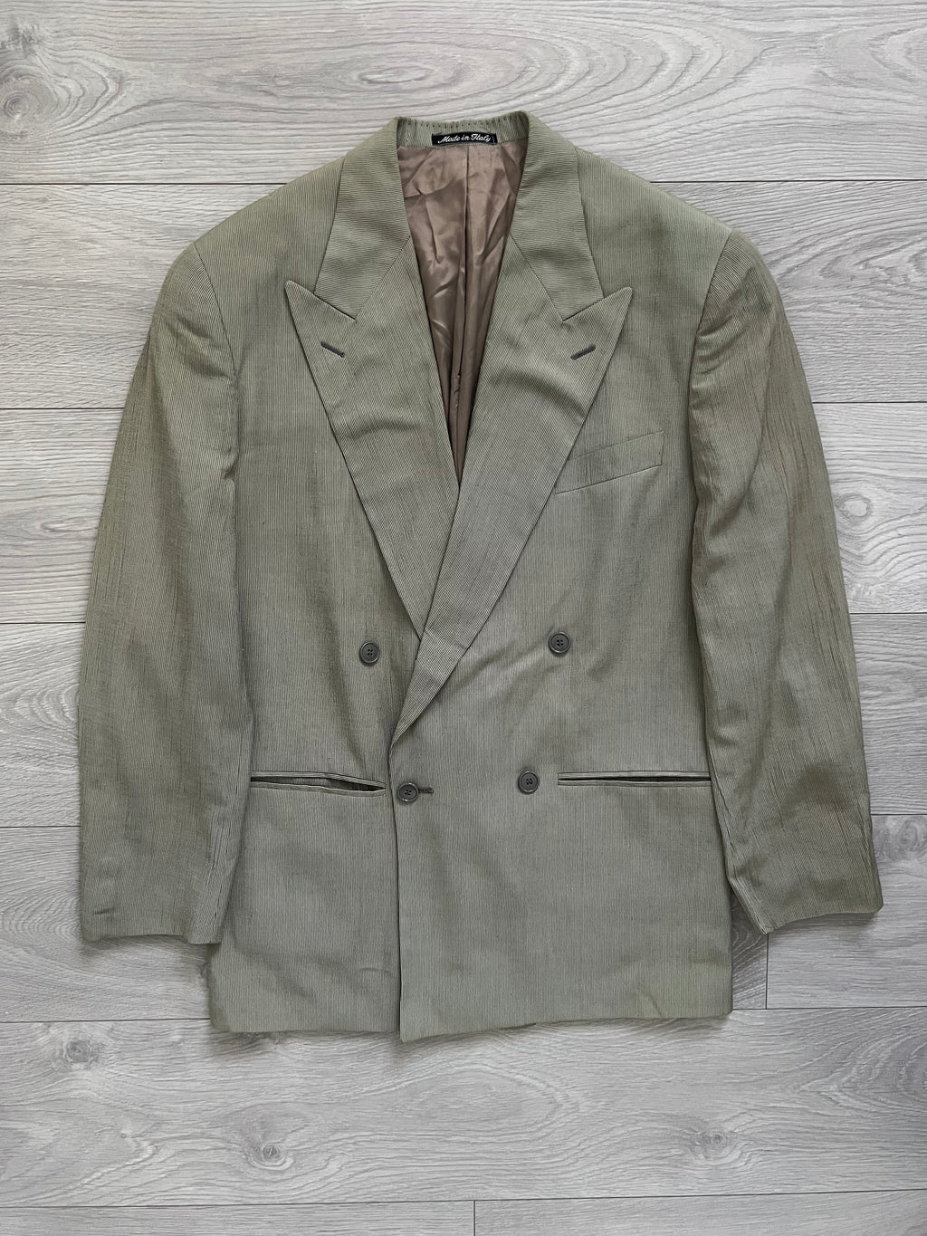 Emporio Armani 1980s Double-Breasted Pleated Suit - Size M Jacket / 30" Waist